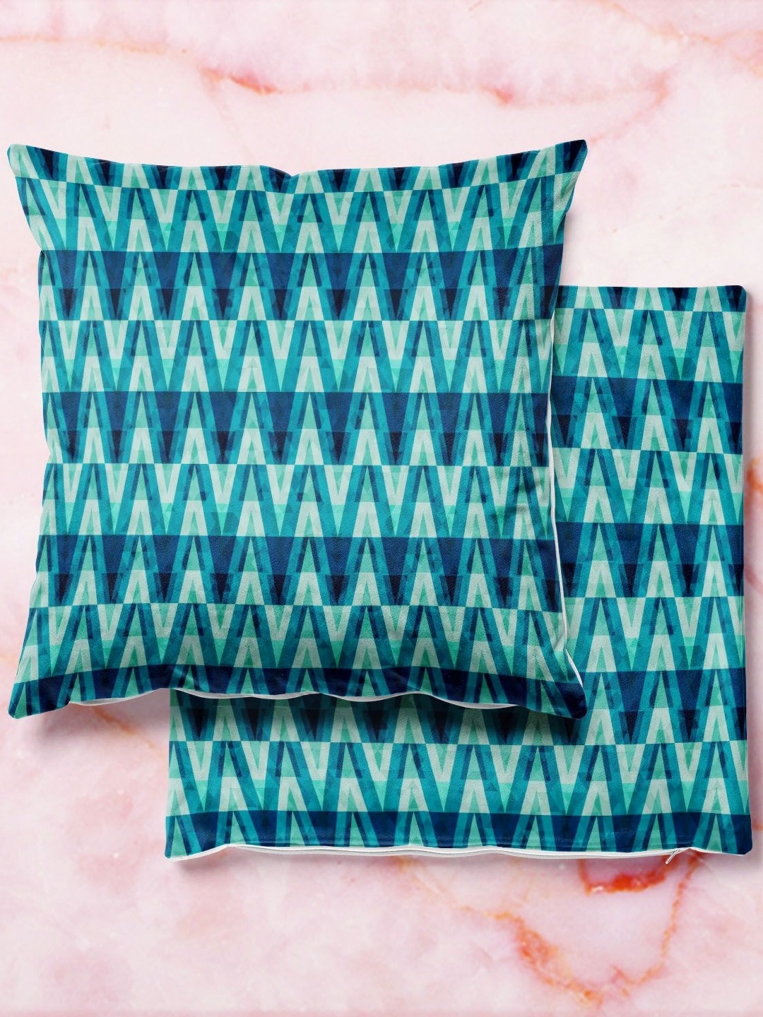 

ArtzFolio Multicoloured Set of 2 Velvet Square Cushion Covers, Multi