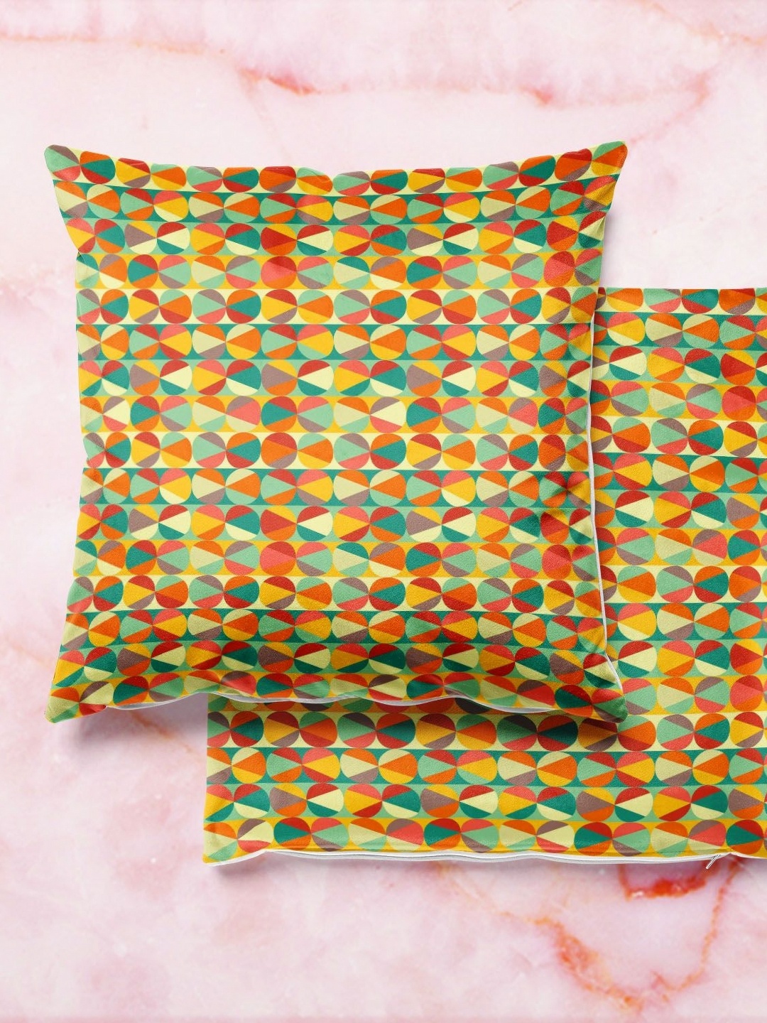 

ArtzFolio Multicoloured Set of 2 Square Cushion Covers, Multi