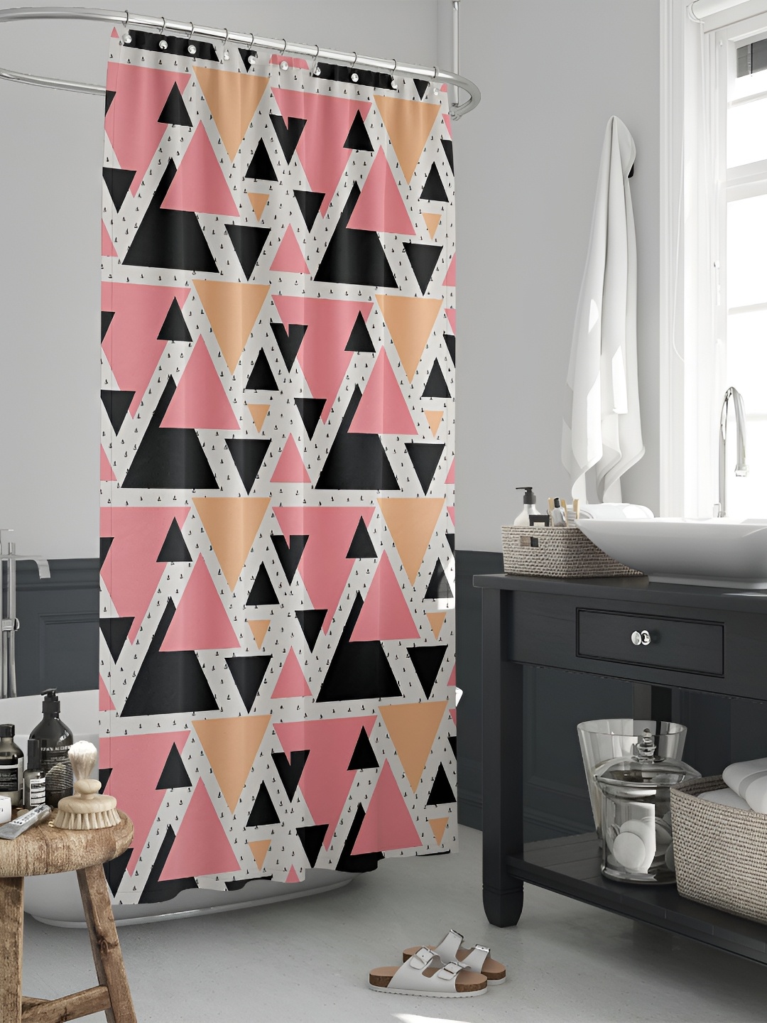 

ArtzFolio Single Piece Waterproof Polyester Shower Curtain, Multi