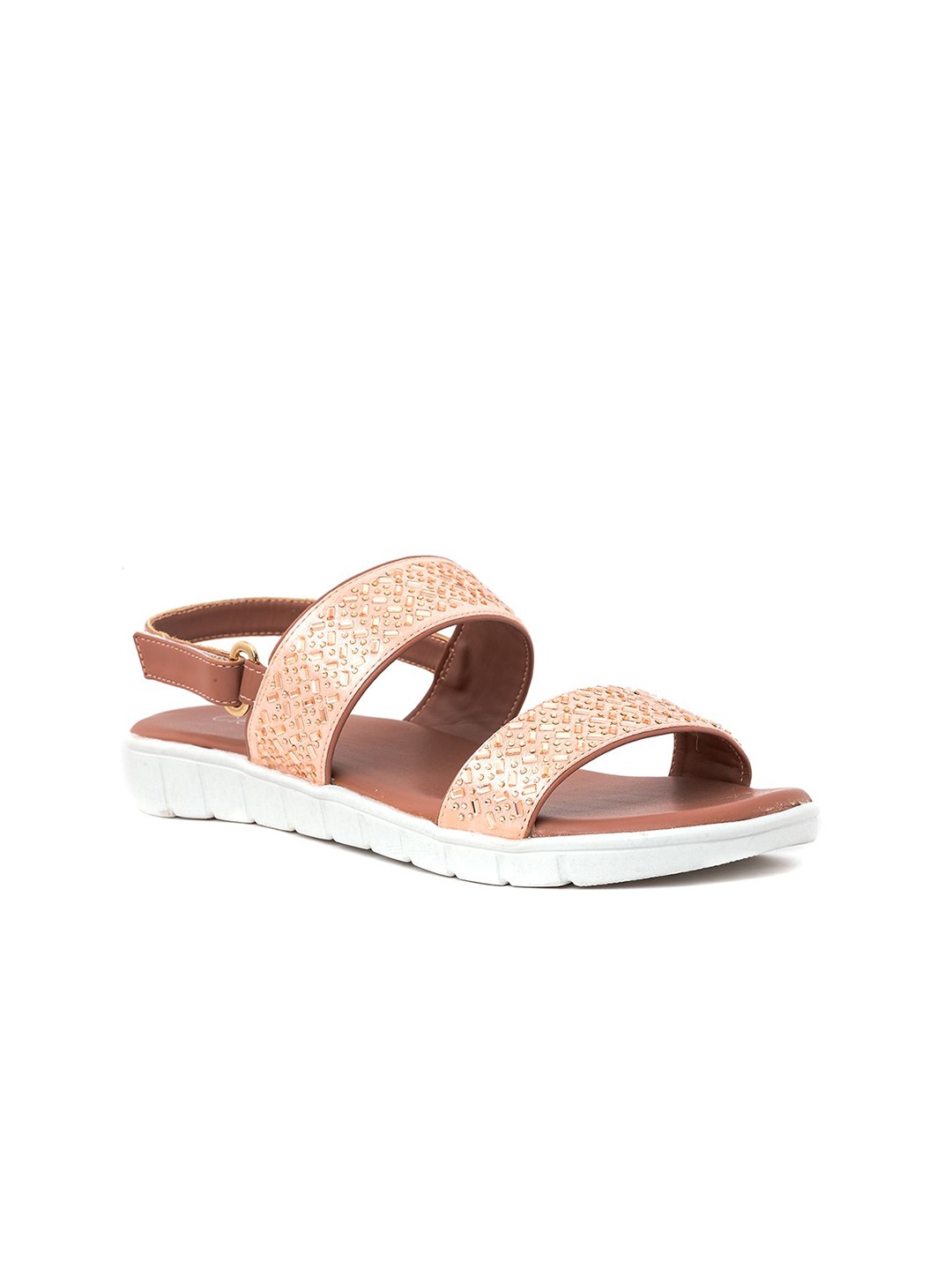 

Khadims Women Embellished Open Toe Flats, Pink