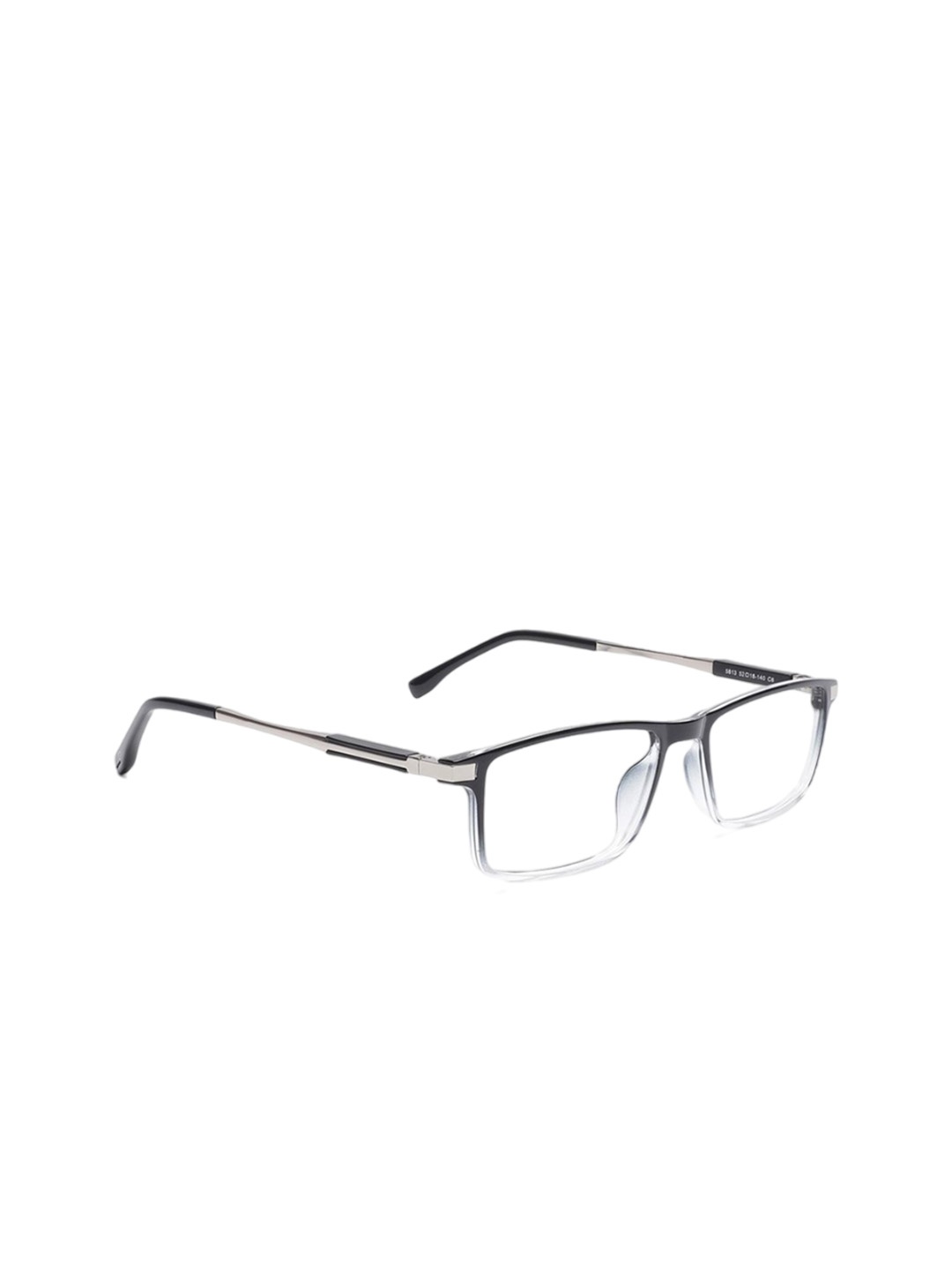 

Specsmakers Unisex Full Rim Rectangle Frames FSFBKDSL52SMO5813-Black Duo