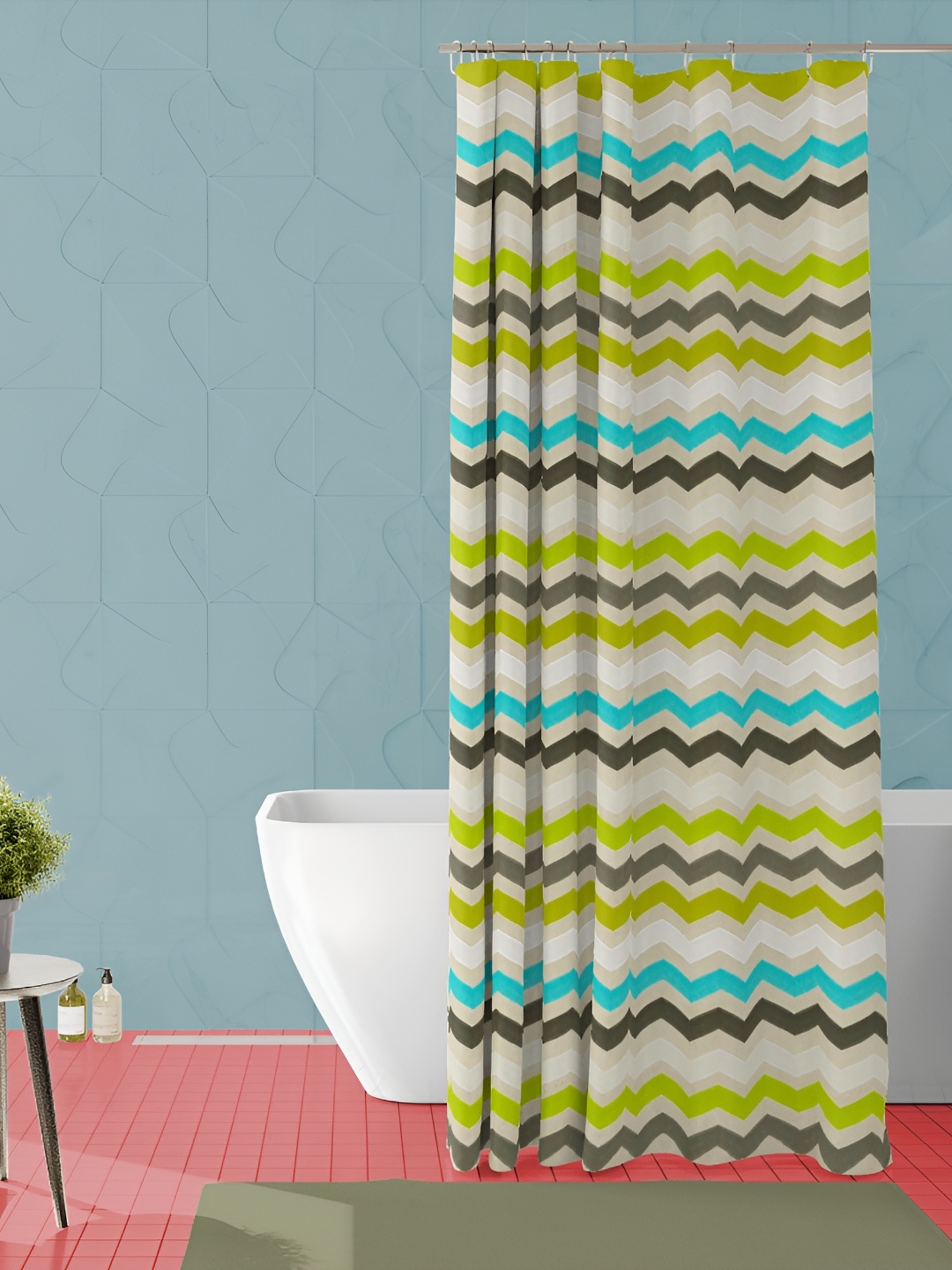 

ArtzFolio Single Piece Waterproof Polyester Shower Curtain, Multi