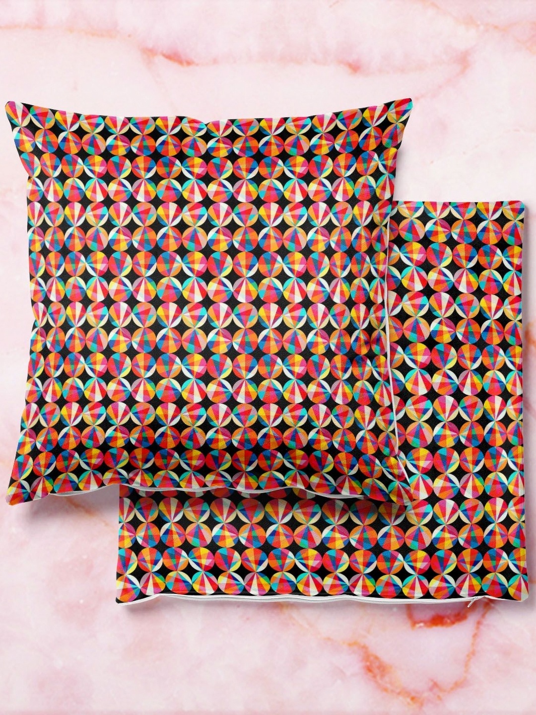 

ArtzFolio Multicoloured Set of 2 Velvet Square Cushion Covers, Multi