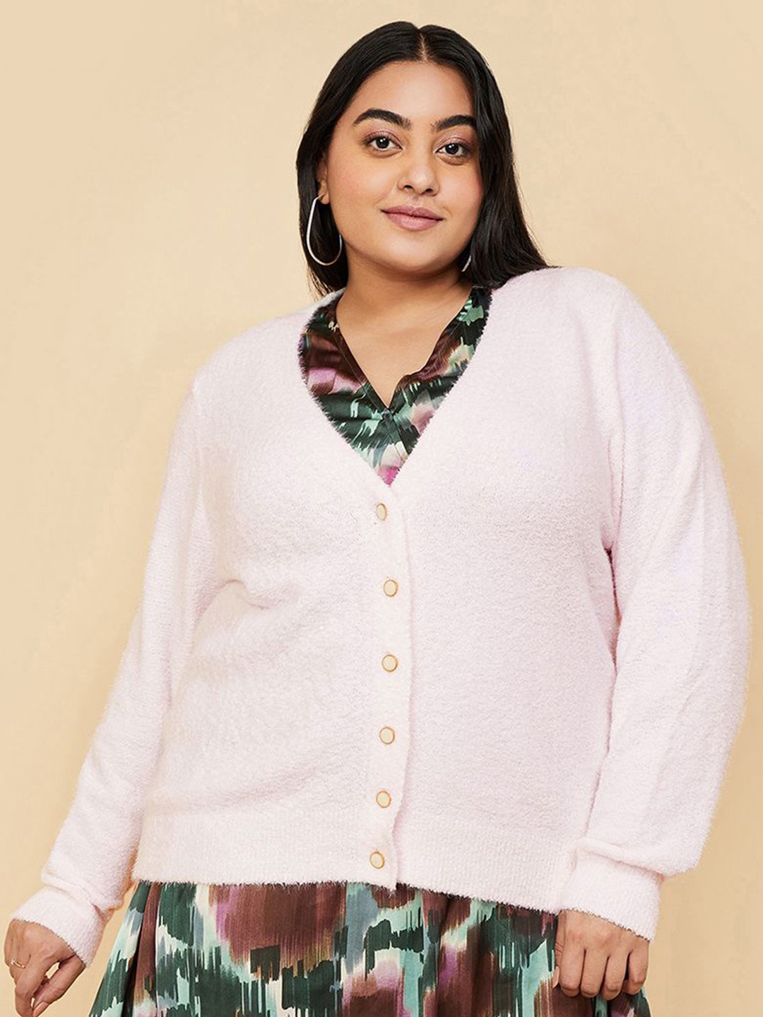 

max Women V-Neck Cardigan, Pink