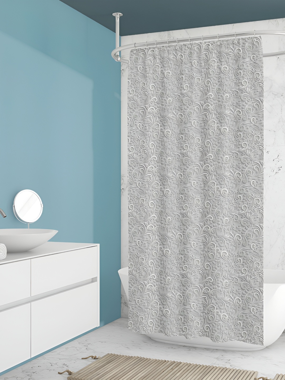 

ArtzFolio Single Piece Waterproof Polyester Shower Curtain, Multi
