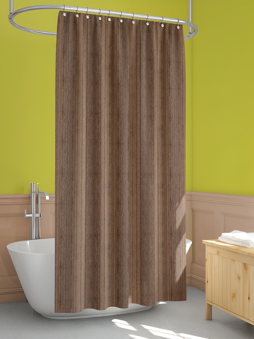 

ArtzFolio Brown Printed Waterproof Shower Curtains