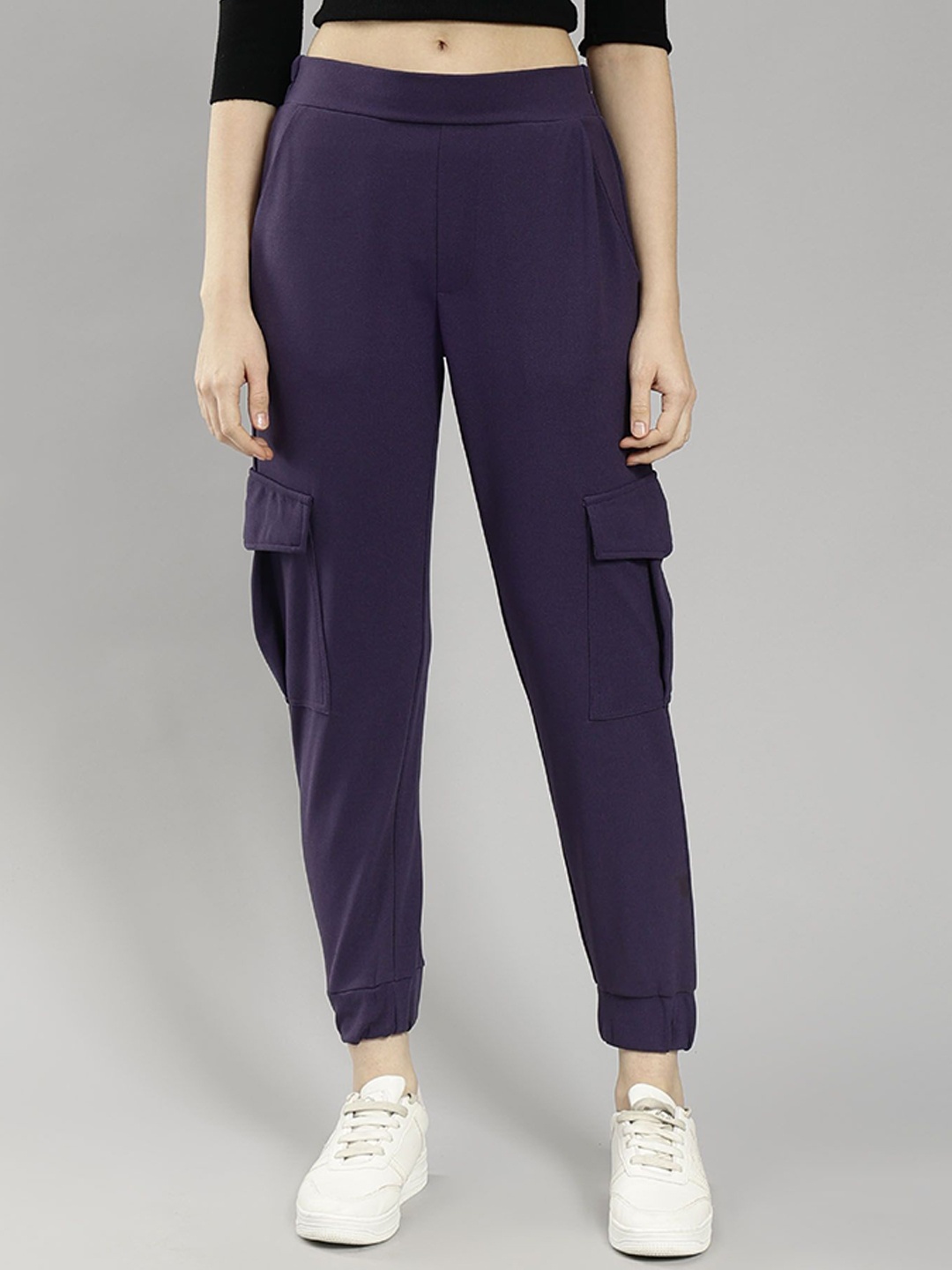 

SAFFE Women Relaxed Loose Fit Joggers Trousers, Purple