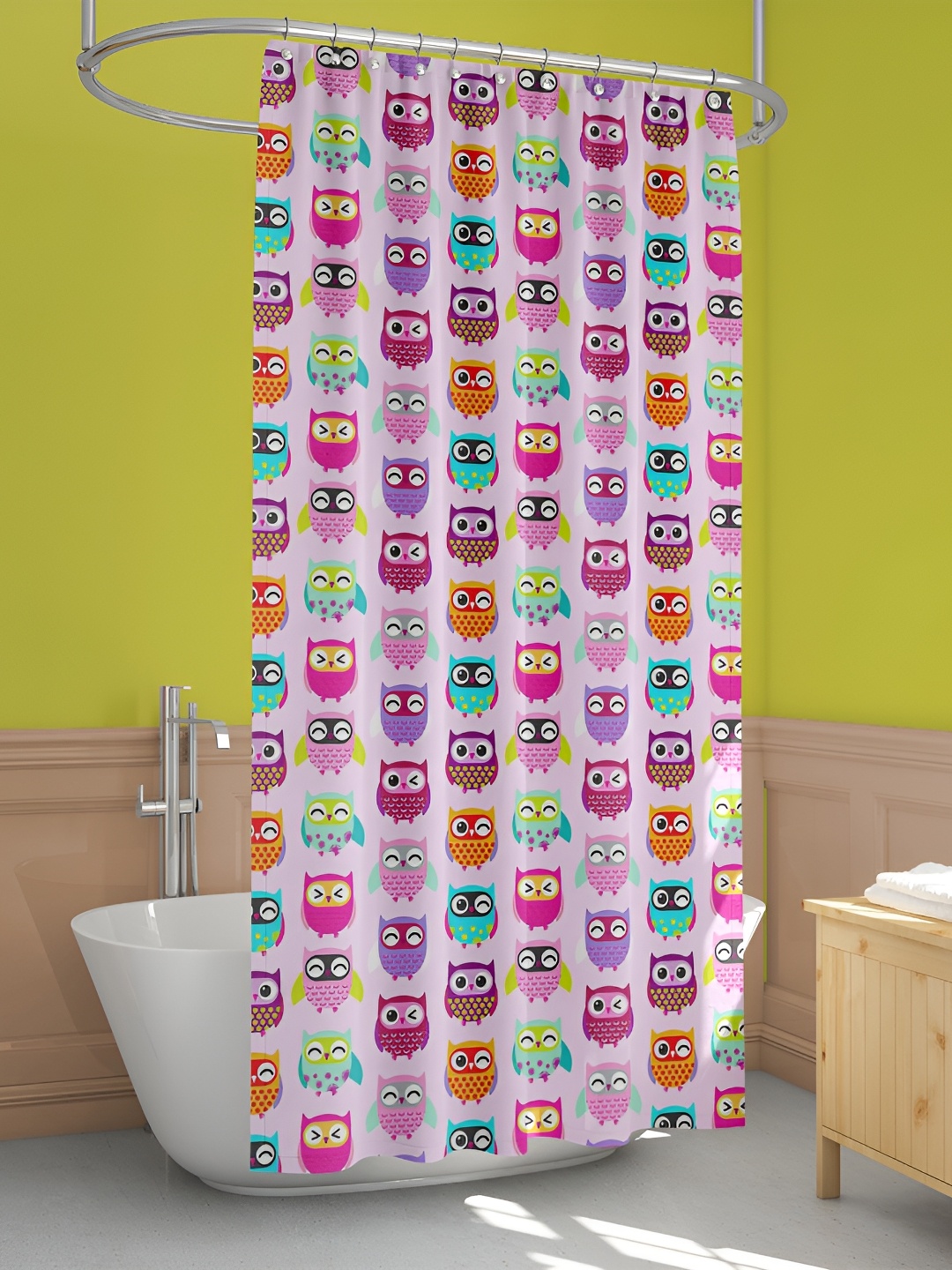 

ArtzFolio Pink & Red Printed Waterproof Shower Curtains