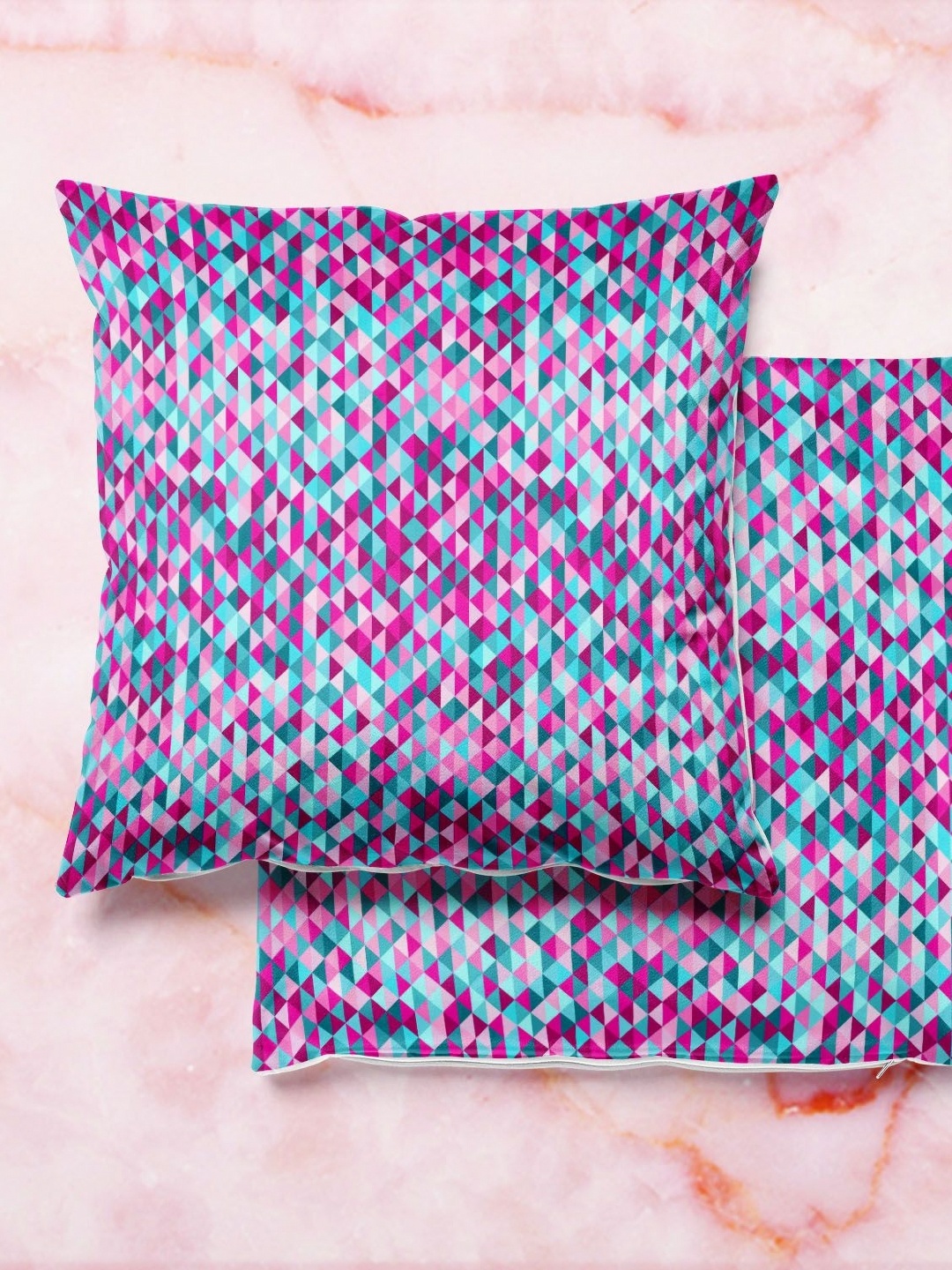 

ArtzFolio Multicoloured Set of 2 Velvet Square Cushion Covers, Multi