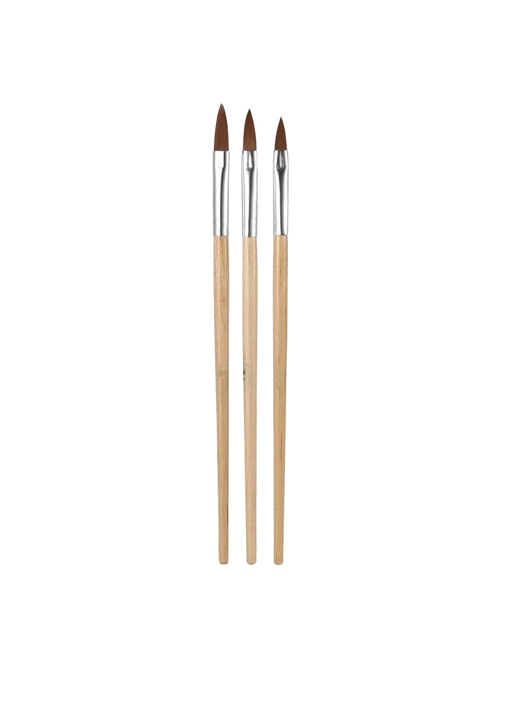 

Scheibe Set Of 3 Different Shapes Nail Art Brushes For Nail Extension - Brown