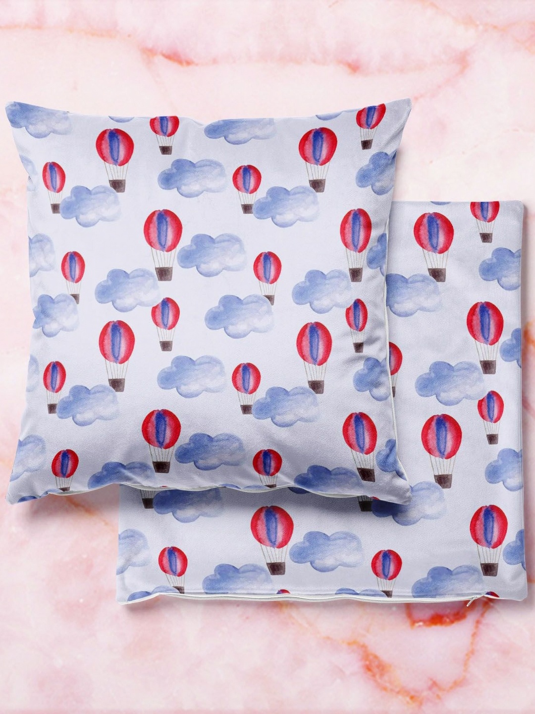 

ArtzFolio Multicoloured Set of 2 Velvet Square Cushion Covers, Multi