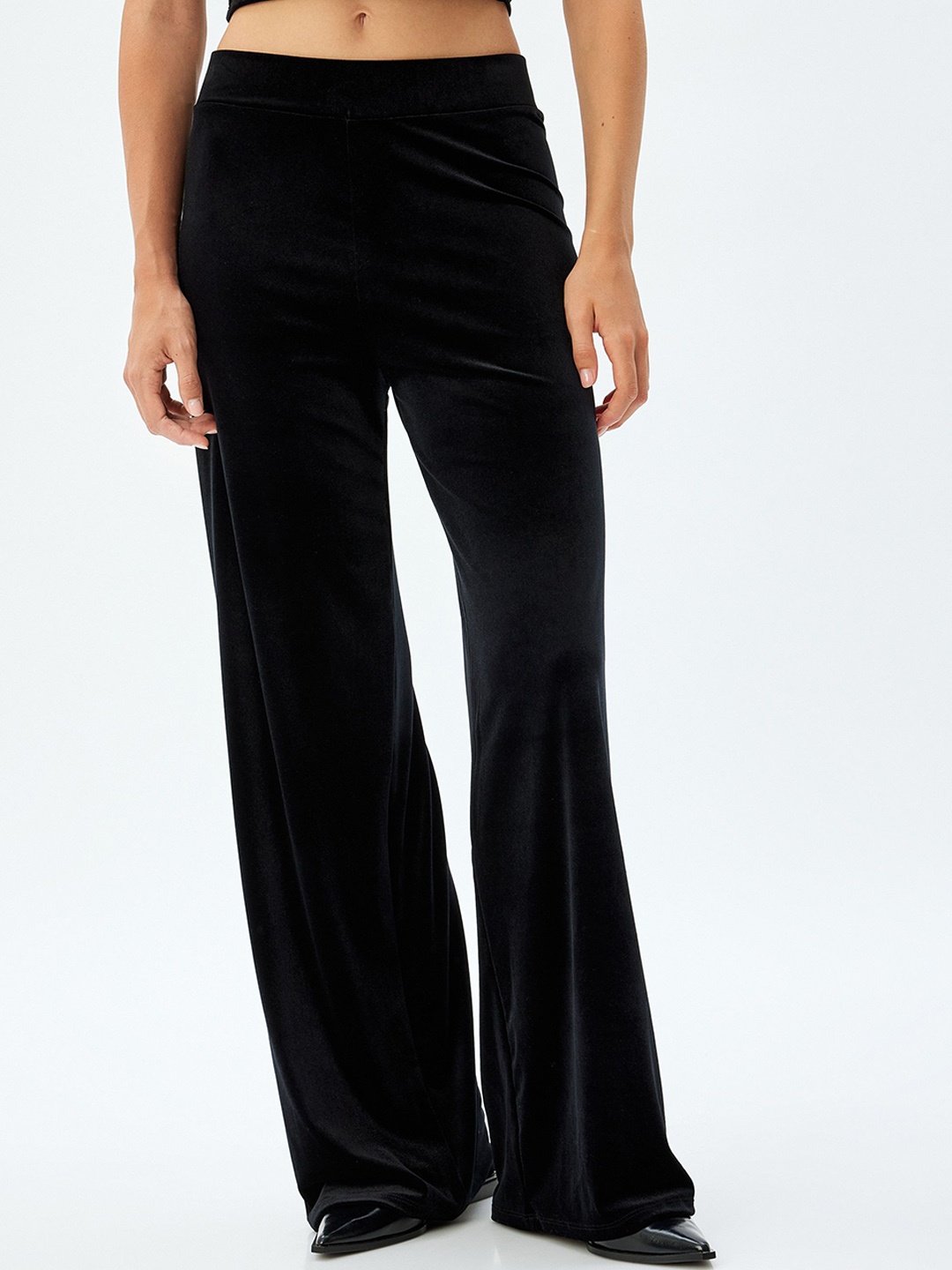

Koton Women Flared Bootcut Trouser, Black