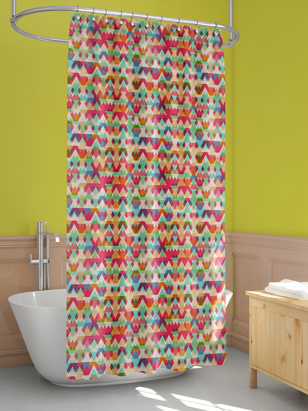 

ArtzFolio Coral & Green Printed Water Proof Shower Curtain