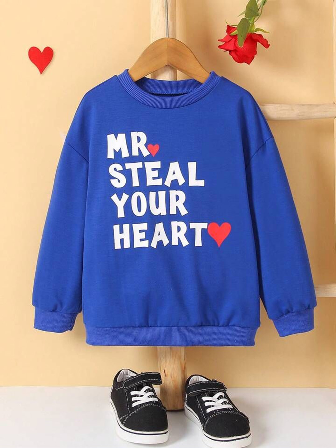 

TABADTOD Kids Dry Fit Graphic Printed Round Neck Long Sleeves Hooded Sweatshirt, Blue