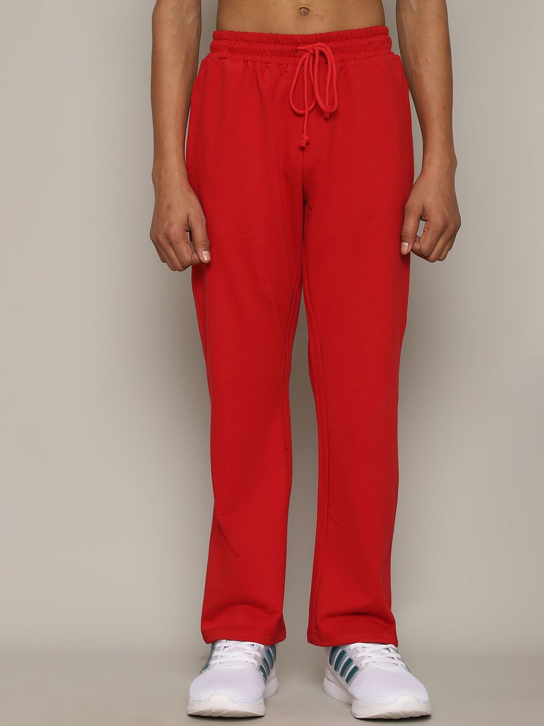 

Rute Boys Cotton Mid Rise Track Pants, Red
