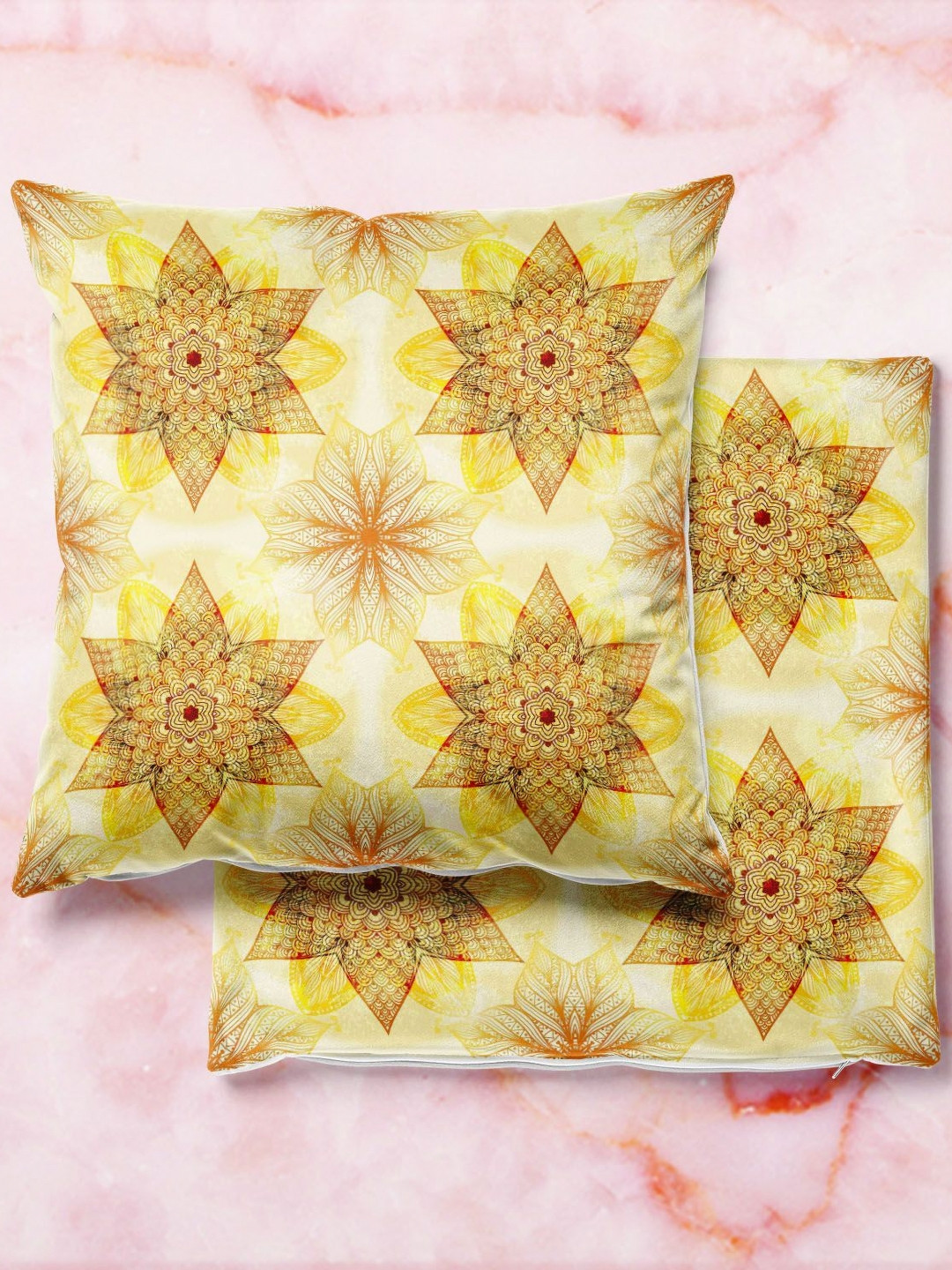 

ArtzFolio Multicoloured Set of 2 Velvet Square Cushion Covers, Multi