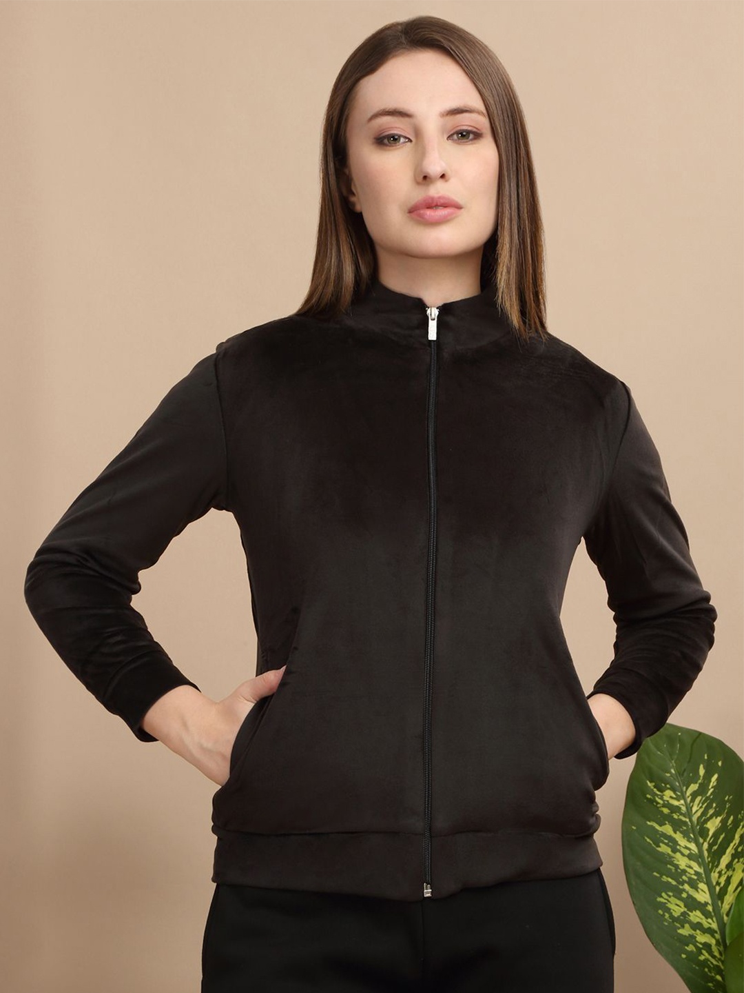 

Sweet Dreams Women Front-Open Sweatshirt, Black