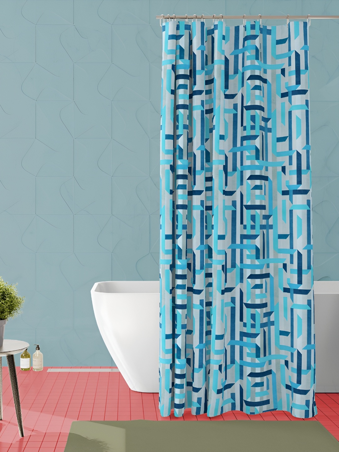 

ArtzFolio Yellow & Grey Abstract Printed Waterproof Shower Curtain