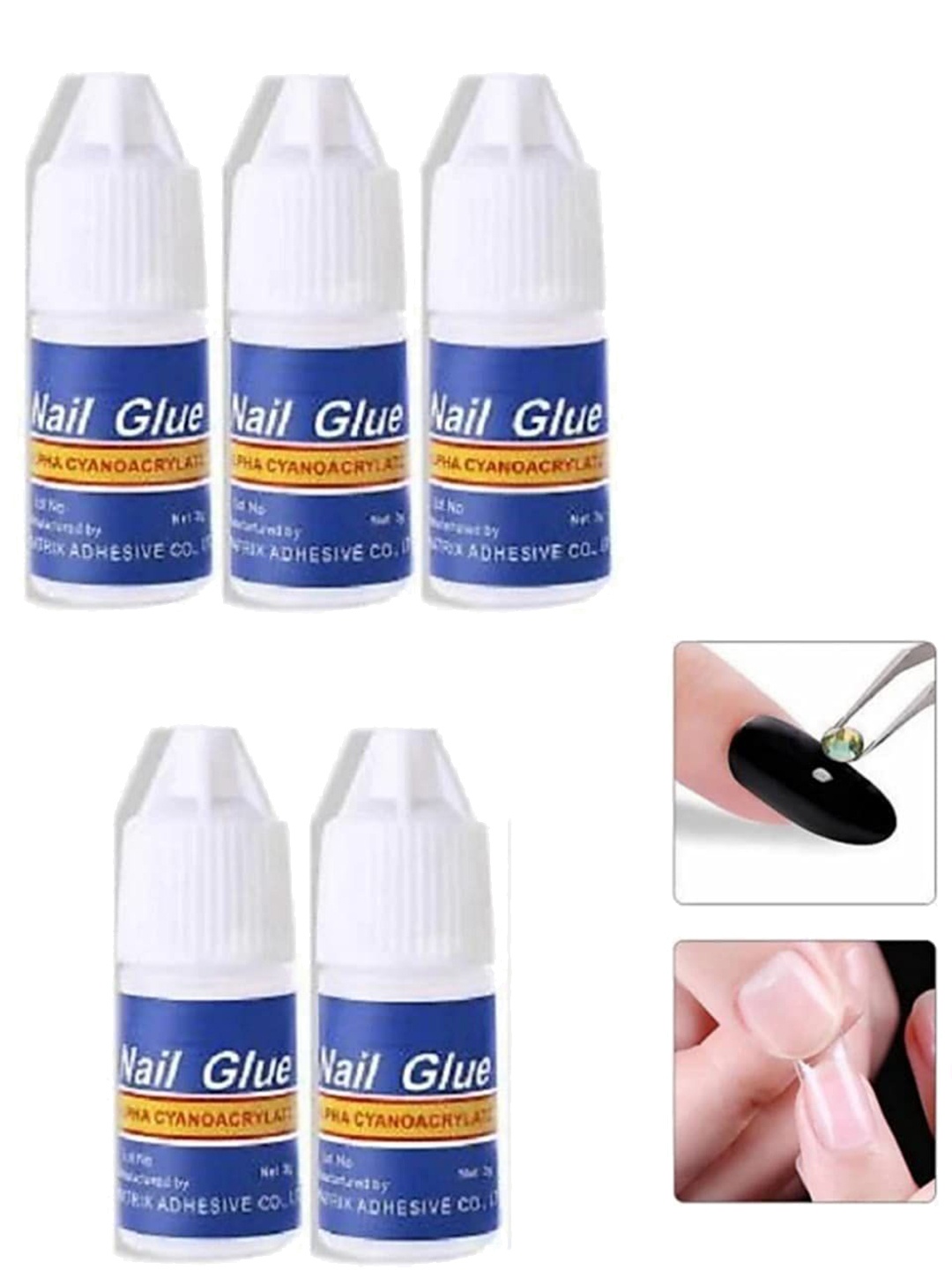 

Scheibe Set Of 5 Nail Glue - 3 g Each, Transparent