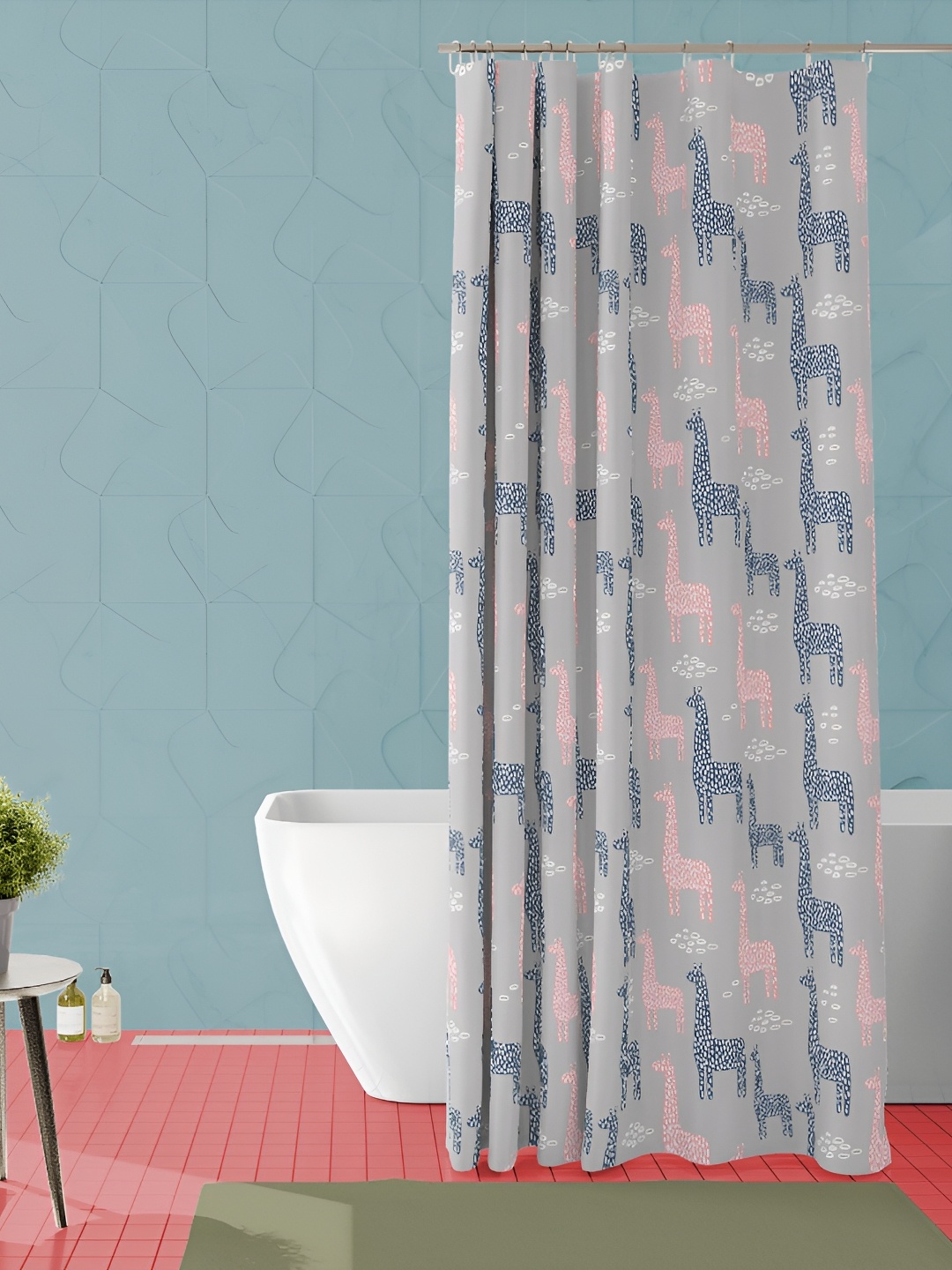 

ArtzFolio Single Piece Waterproof Polyester Shower Curtain, Multi
