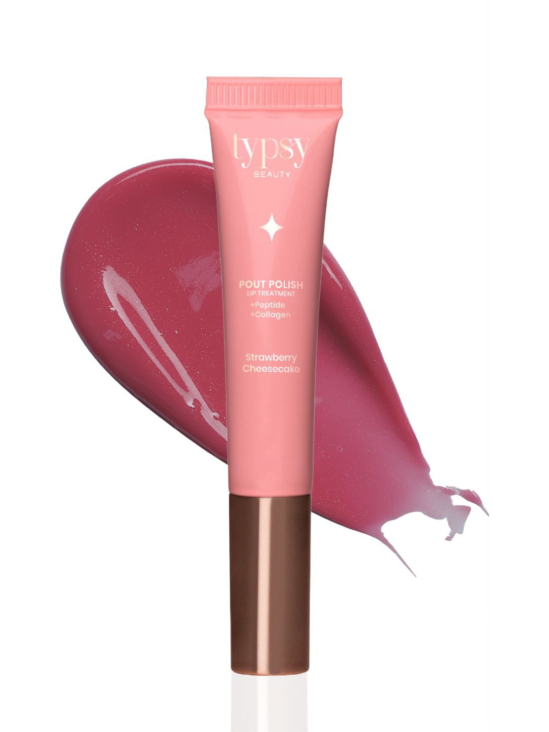 

Typsy Beauty Pout Polish Peptide Lip Treatment Balm- 16g - Strawberry Cheesecake 02, Pink