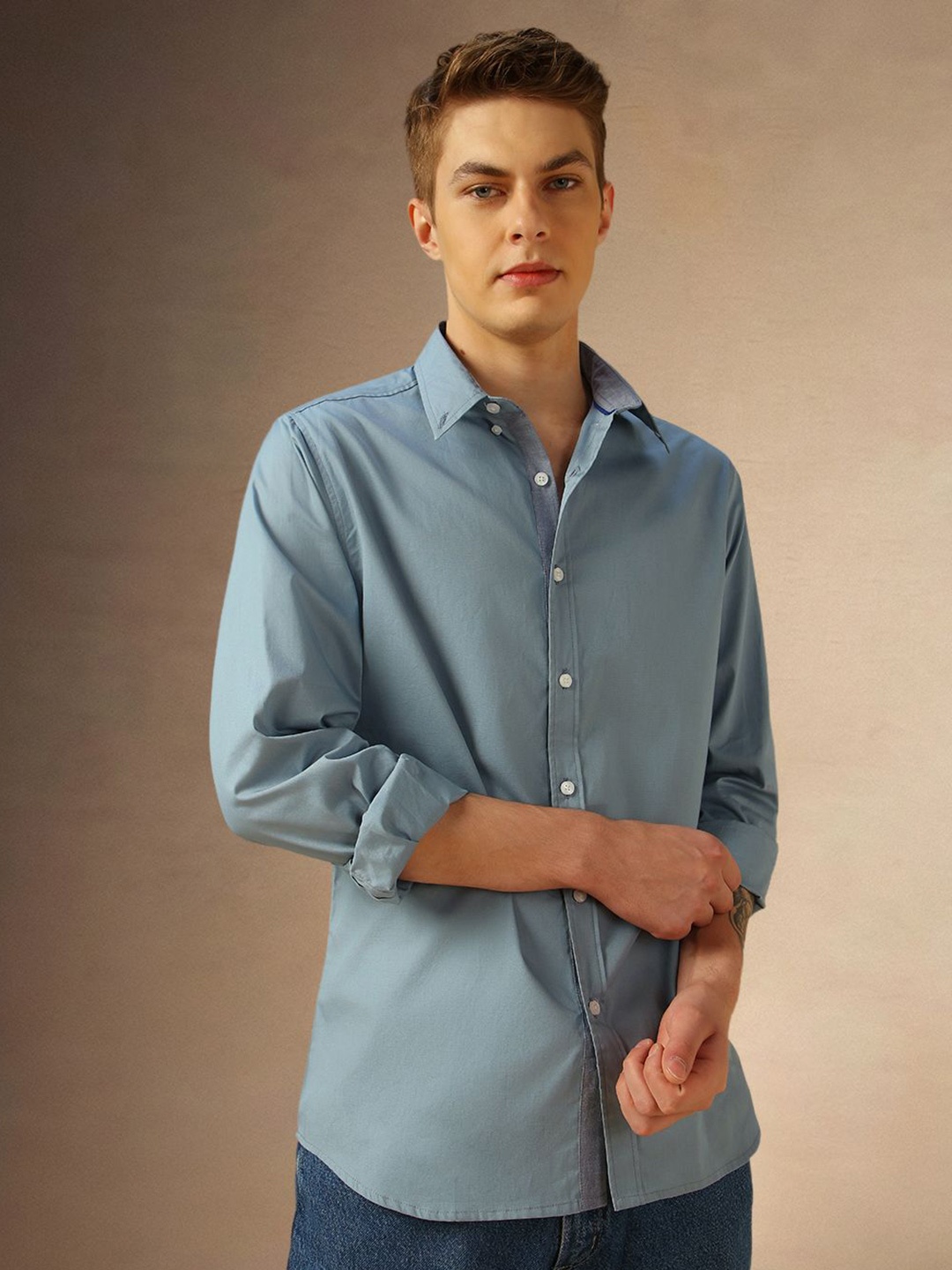 

Dennis Lingo Men Opaque Casual Shirt, Blue