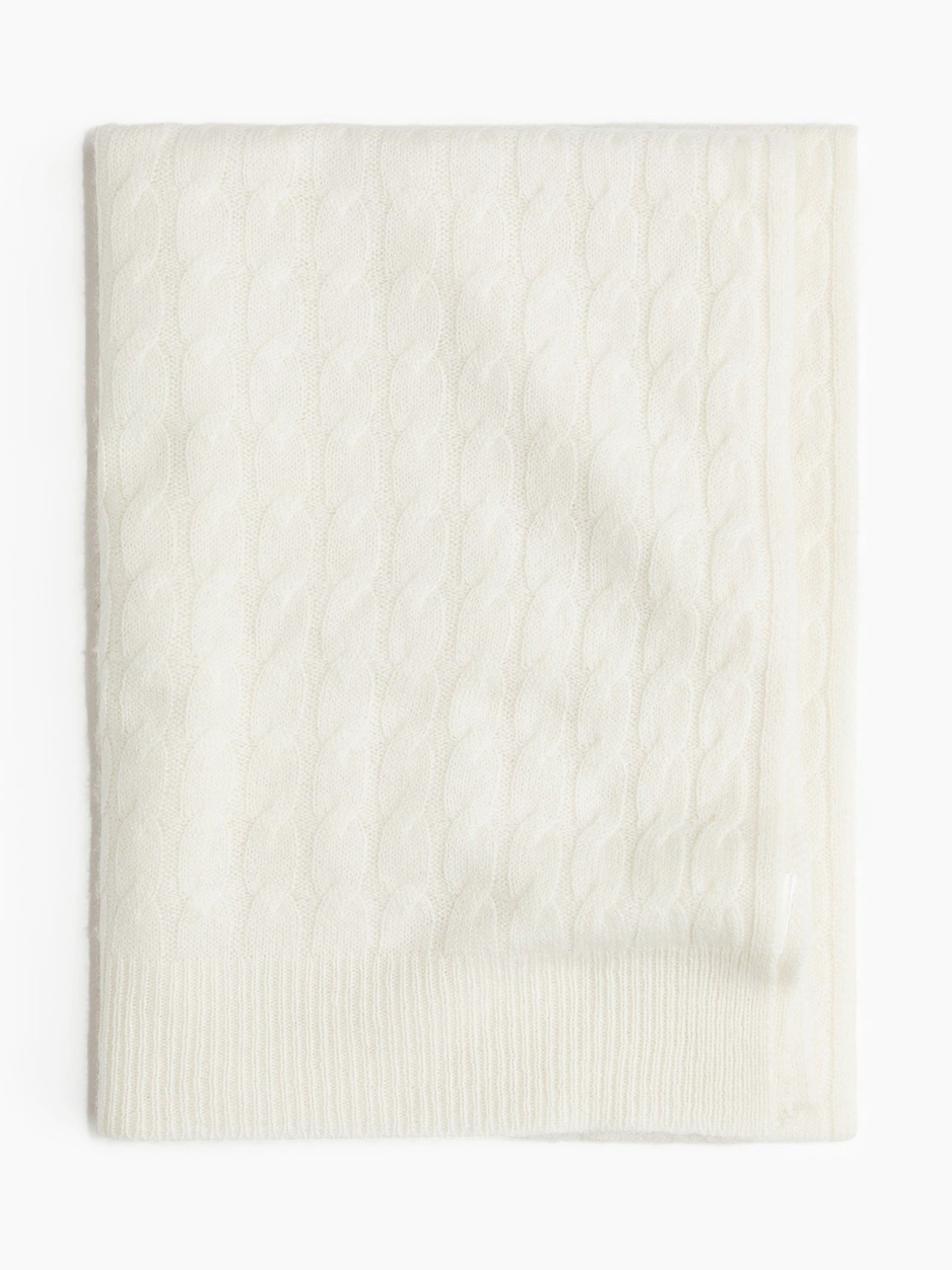 

H&M Cable-Knit Scarf, White