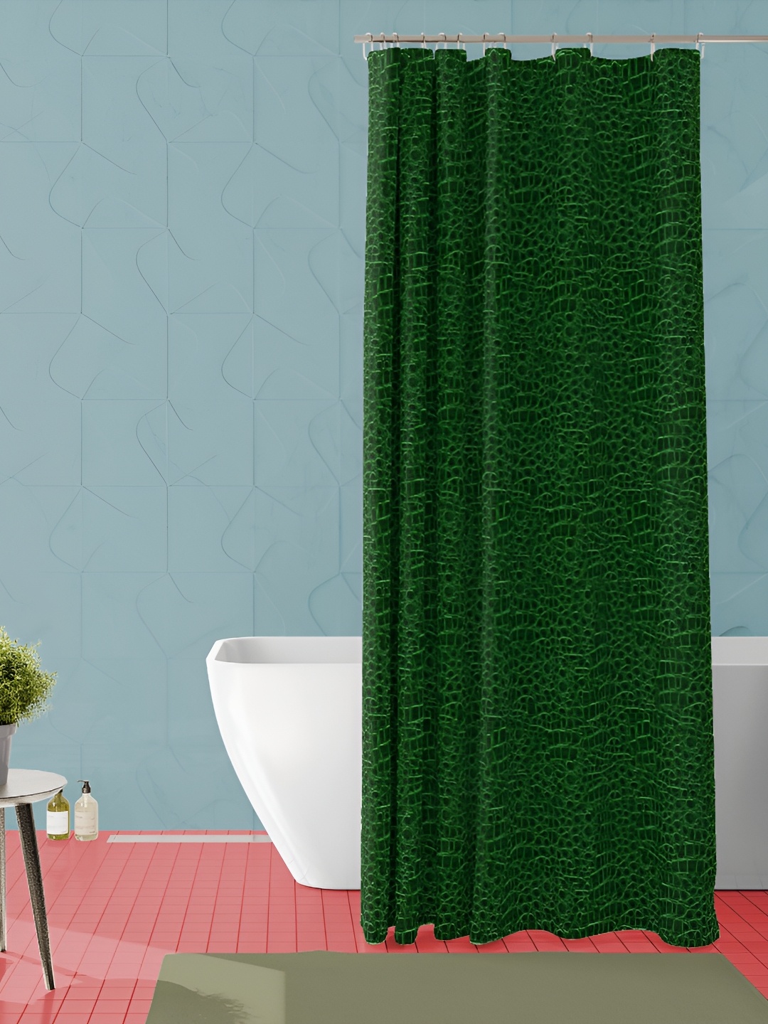 

ArtzFolio Green Printed Waterproof Shower Curtain