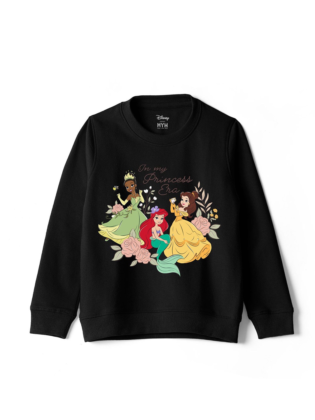 

Wear Your Mind Girls Graphic Printed Sweatshirt, Black