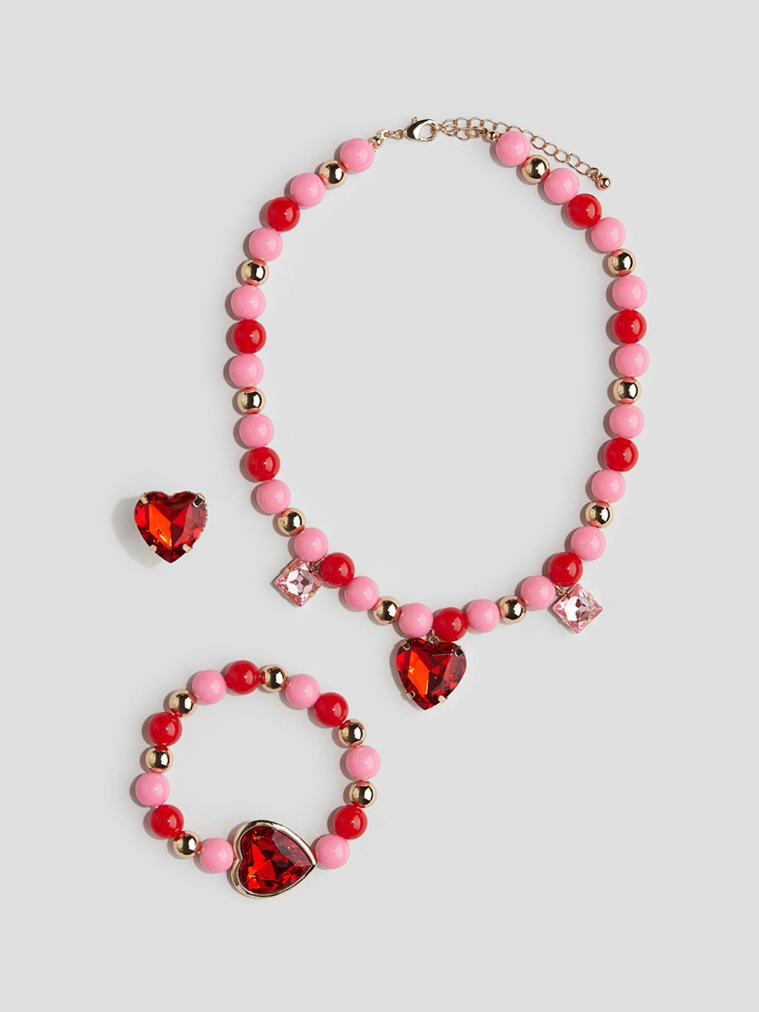 

H&M 3-Piece Jewellery Set, Red