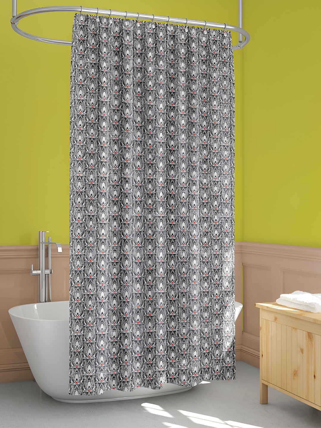 

ArtzFolio Black & White Printed Waterproof Shower Curtains