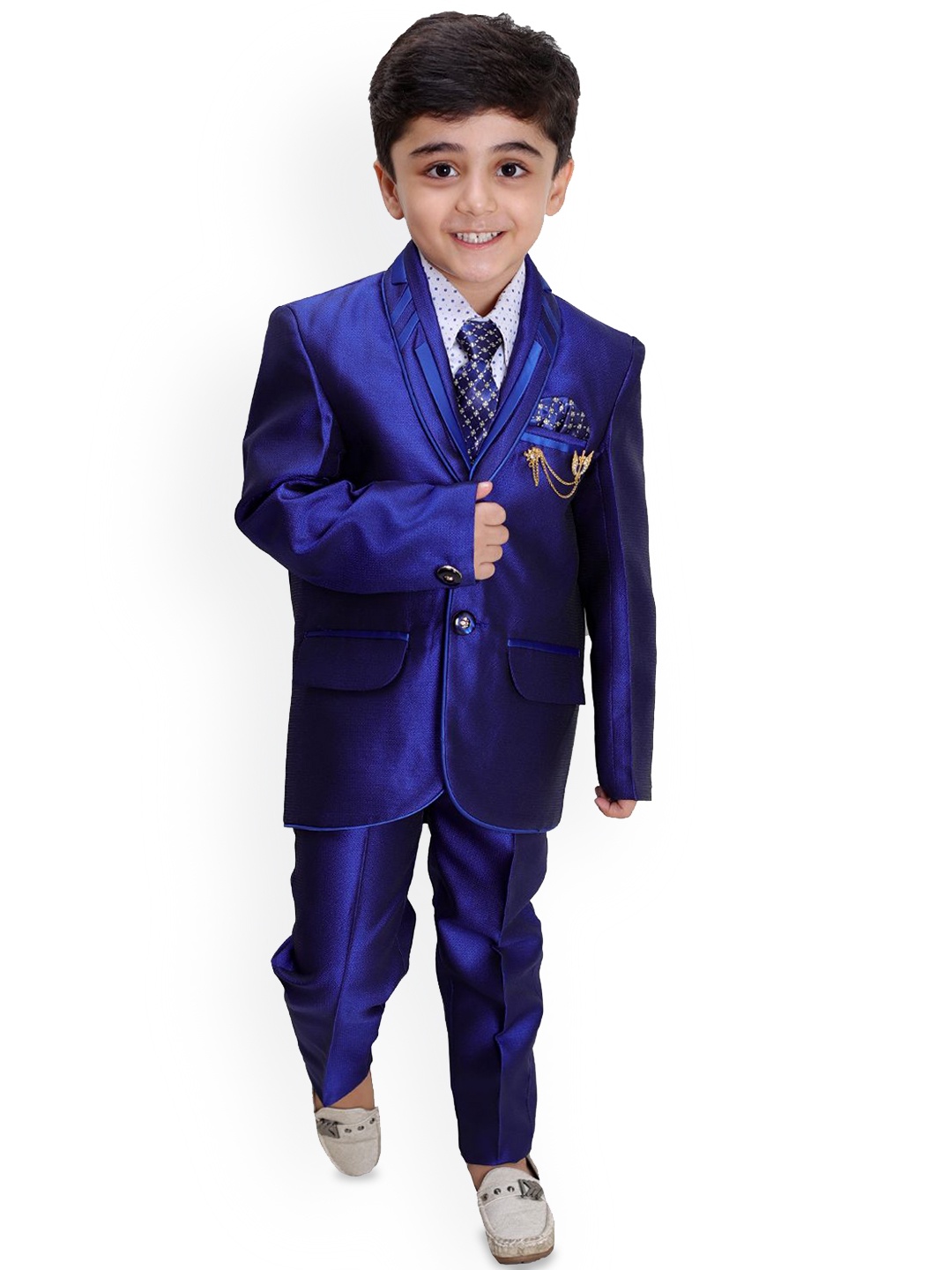 

BAESD Boys Single-Breasted 3 Piece Suits, Na