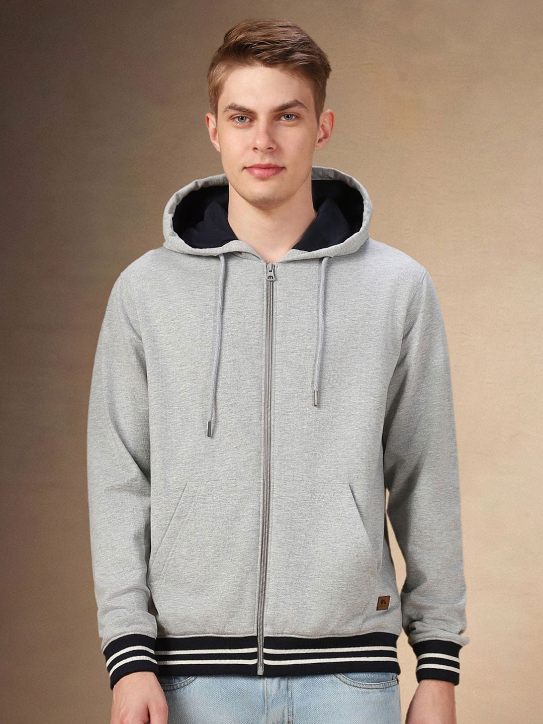 

Dennis Lingo Men Hooded Sweatshirt, Grey melange