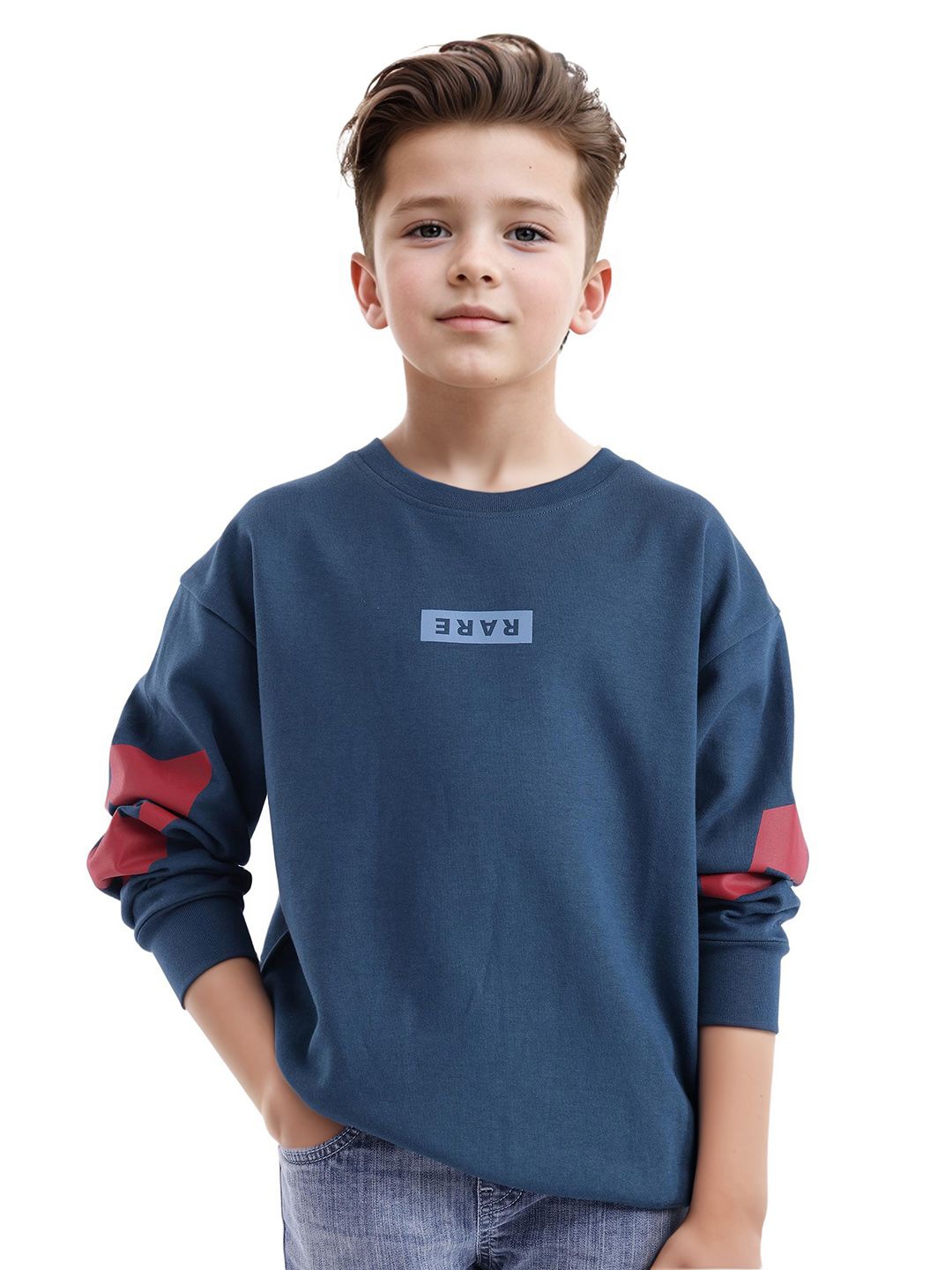 

Rare Ones Boys Digital Print Sweatshirt, Teal