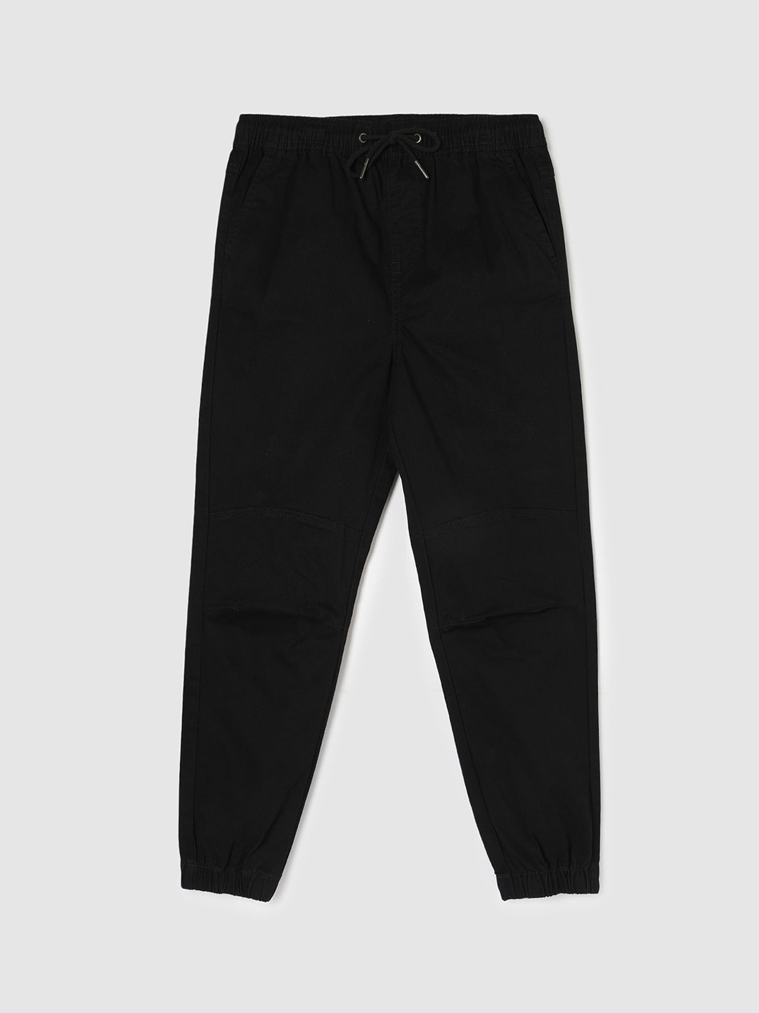 

max Boys Mid Rise Regular Fit Joggers, Black