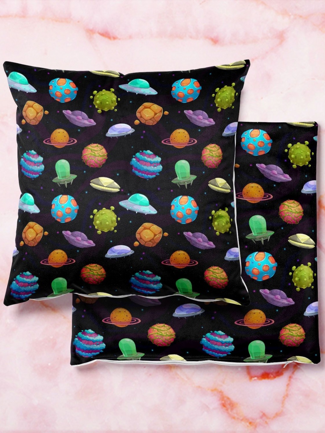 

ArtzFolio Multicoloured Set of 2 Square Cushion Covers, Multi