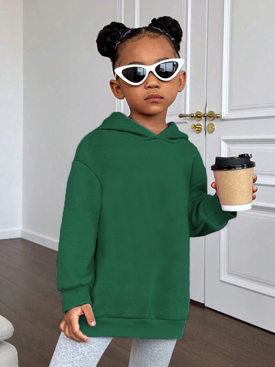 

TABADTOD Kids Printed Hooded Sweatshirt, Green