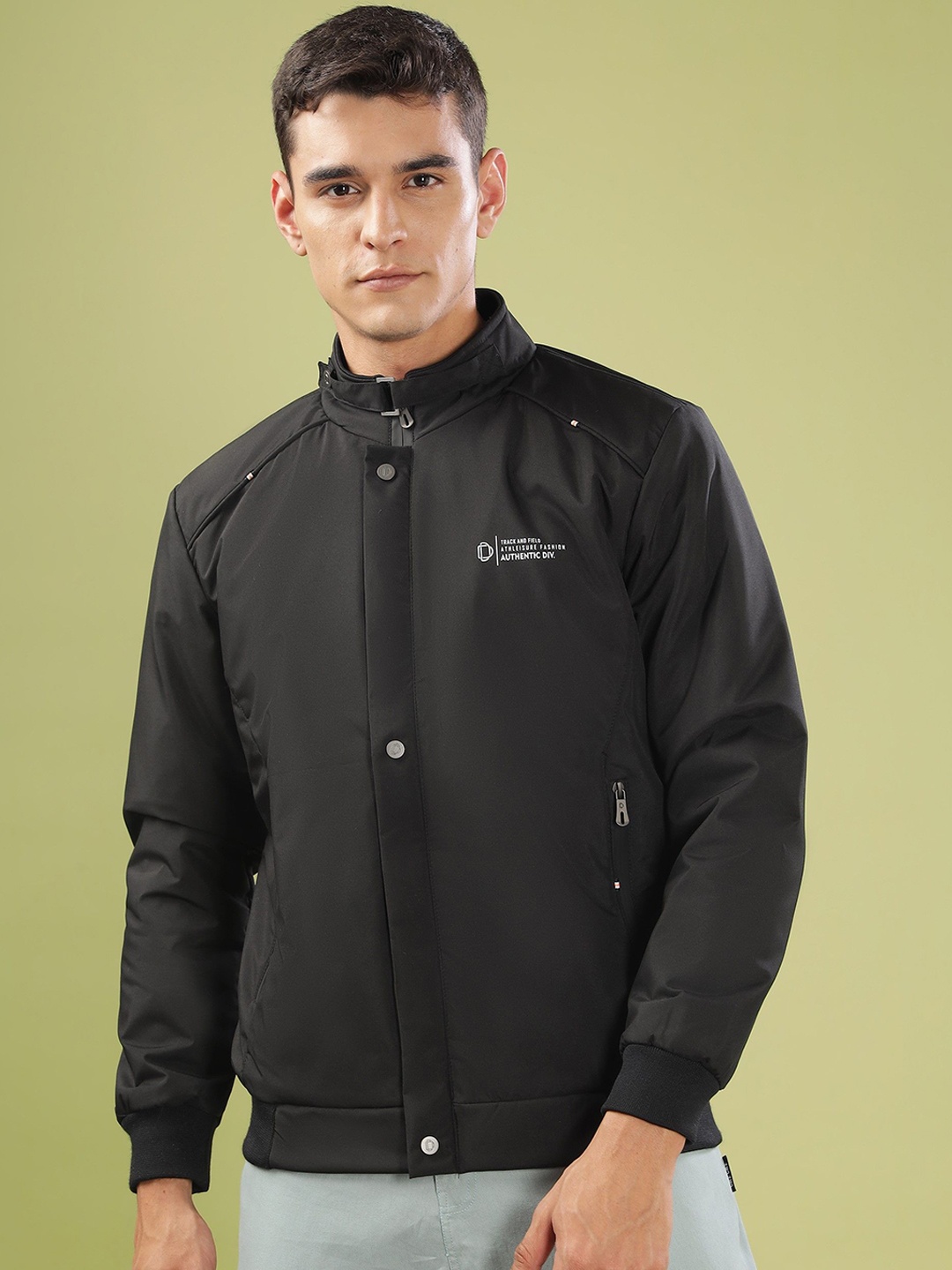 

Dollar Men Lightweight Bomber Jacket, Black