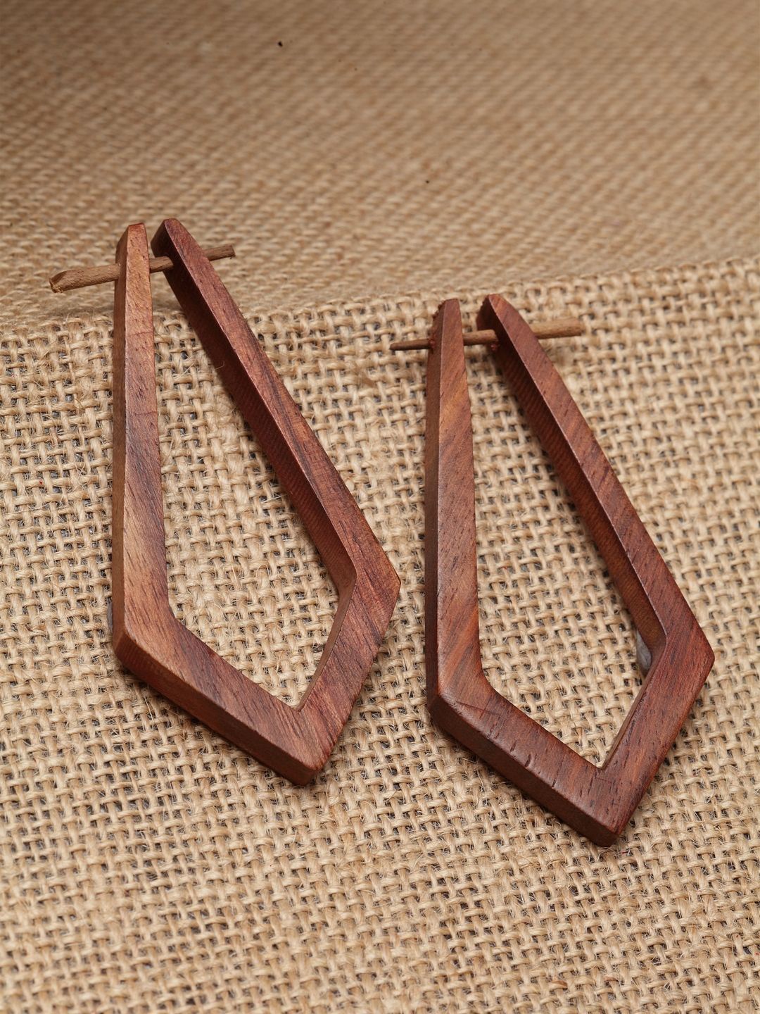 

DressBerry Contemporary Geometric Drop Earrings, Brown