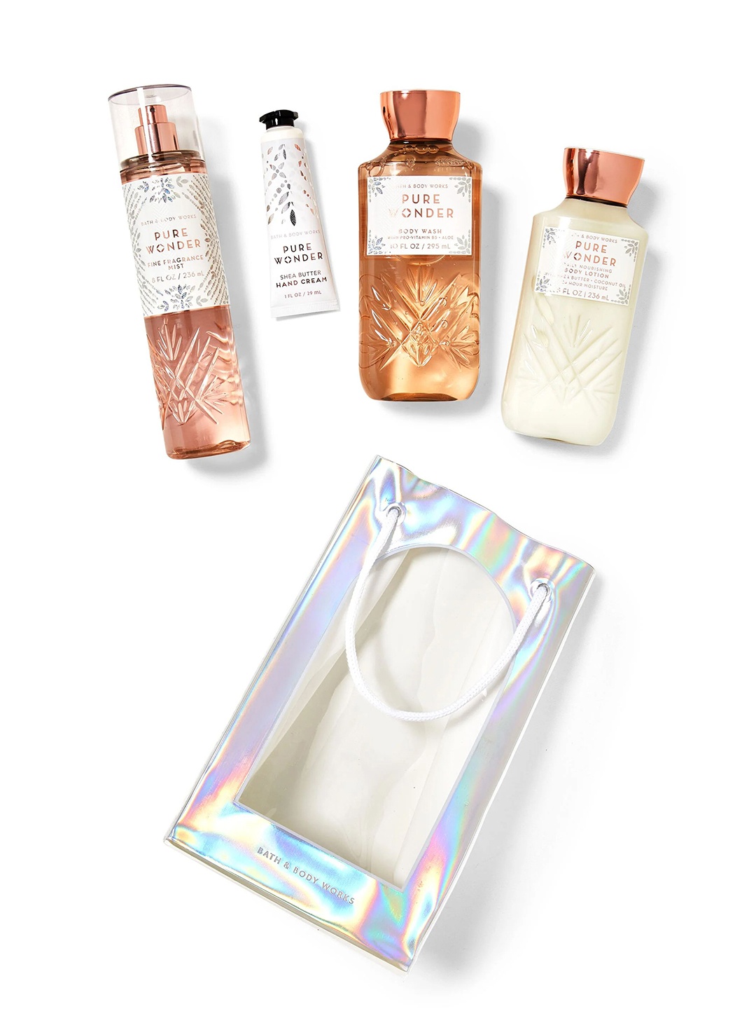 

Bath & Body Works Pure Wonder Gift Bag Set, White