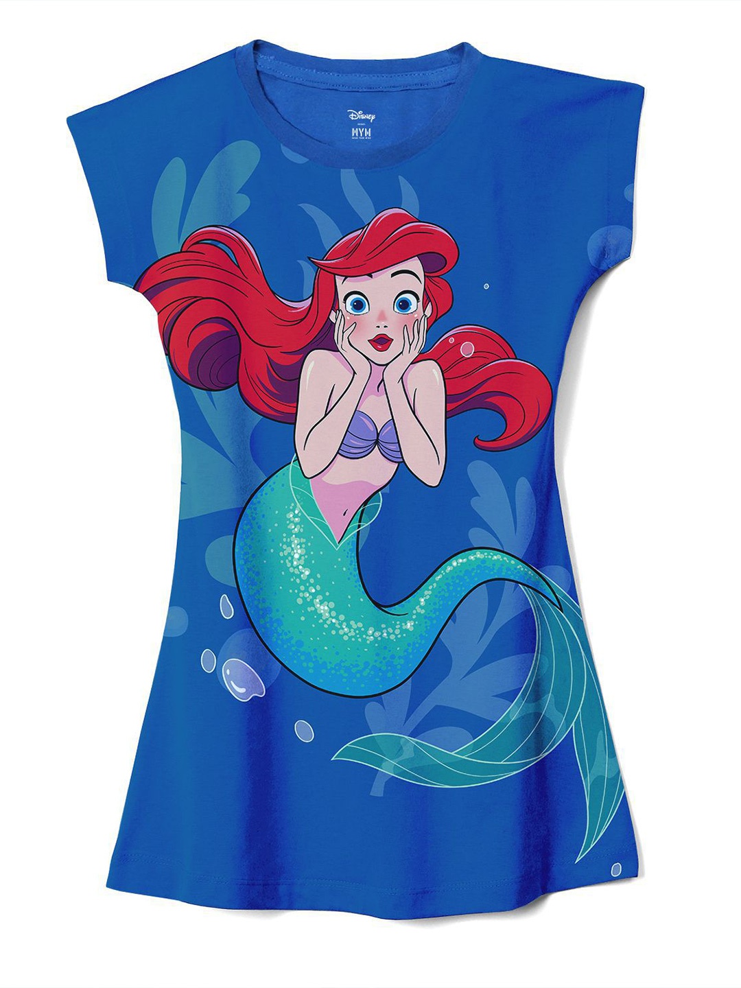 

Wear Your Mind Girl's Graphic Printed T-shirt Dress, Blue
