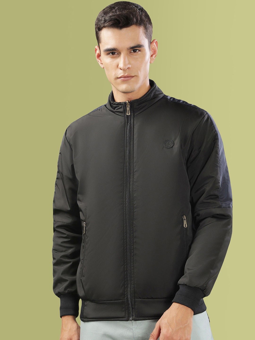 

Dollar Men Lightweight Bomber Jacket, Black