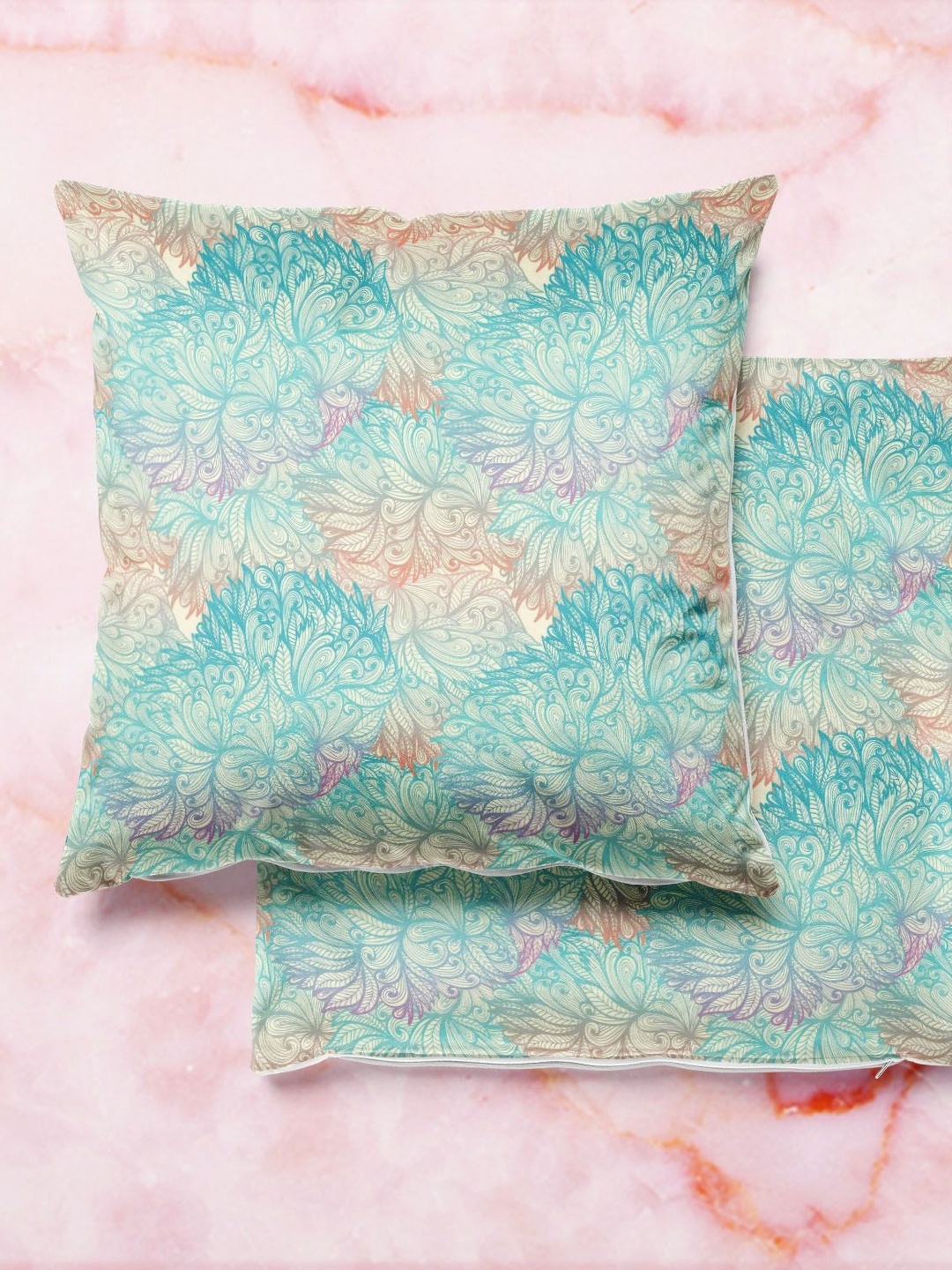 

ArtzFolio Multicoloured Set of 2 Velvet Square Cushion Covers, Multi