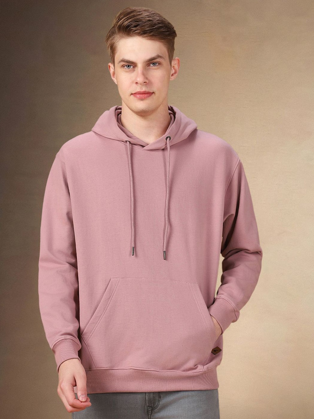 

Dennis Lingo Men Cotton Hooded Casual Sweatshirt, Pink