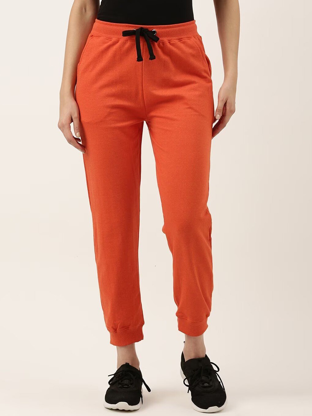 

ARISE Women Mid Rise Joggers Track Pants, Orange