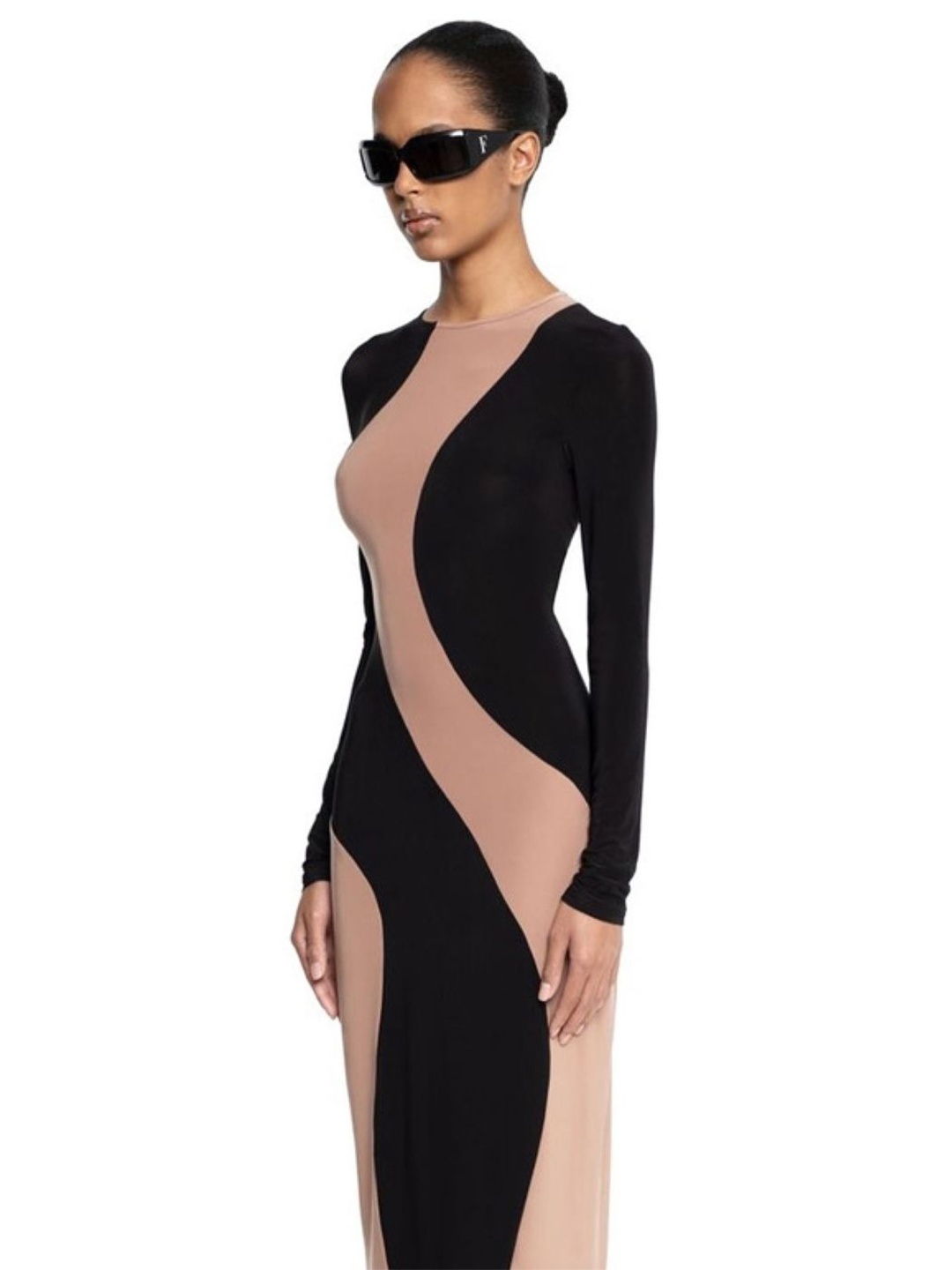 

HERE&NOW Colourblocked Bodycon Maxi Dress, Black