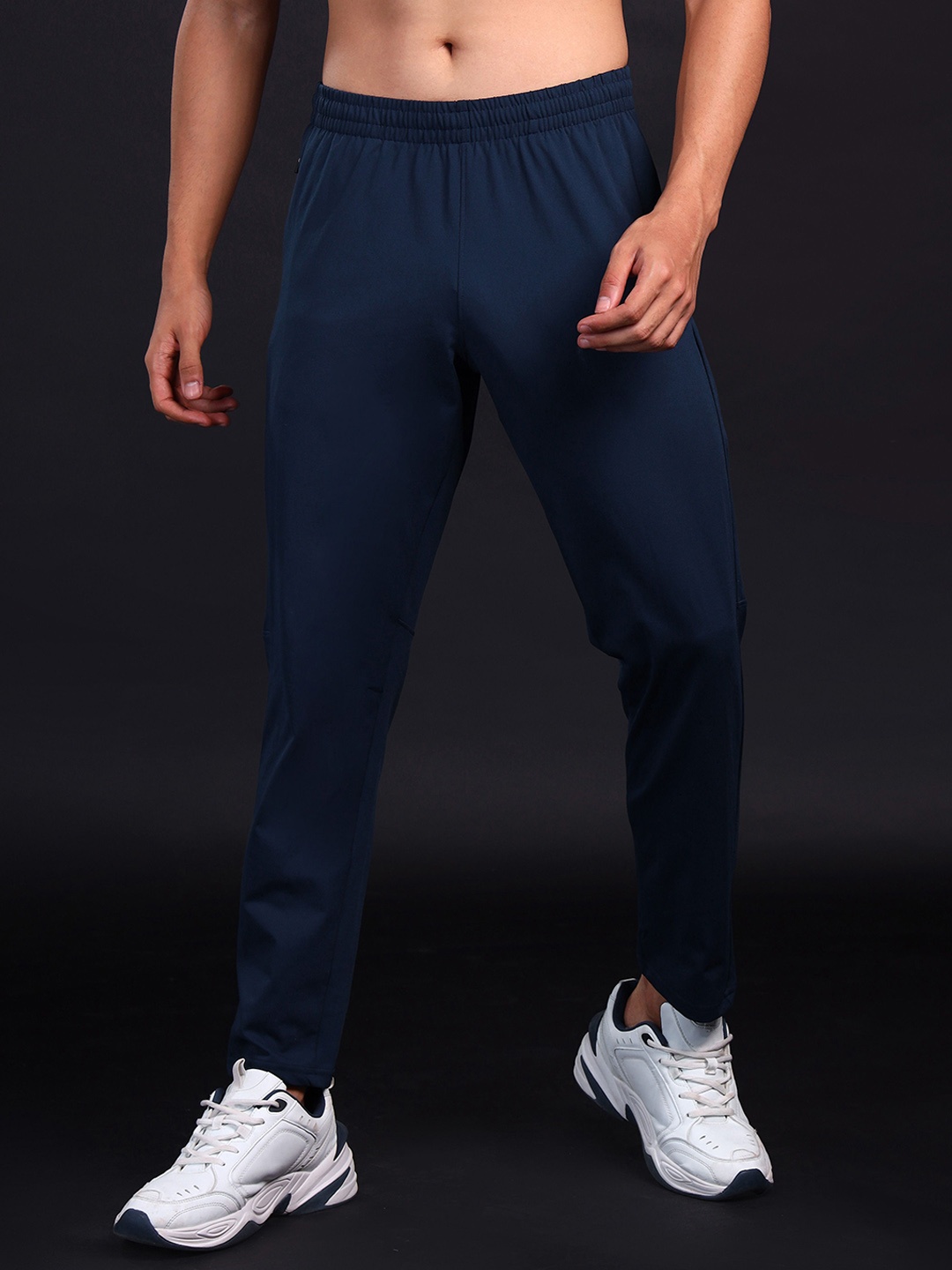 

Technosport Men Mid Rise Track Pants, Navy blue