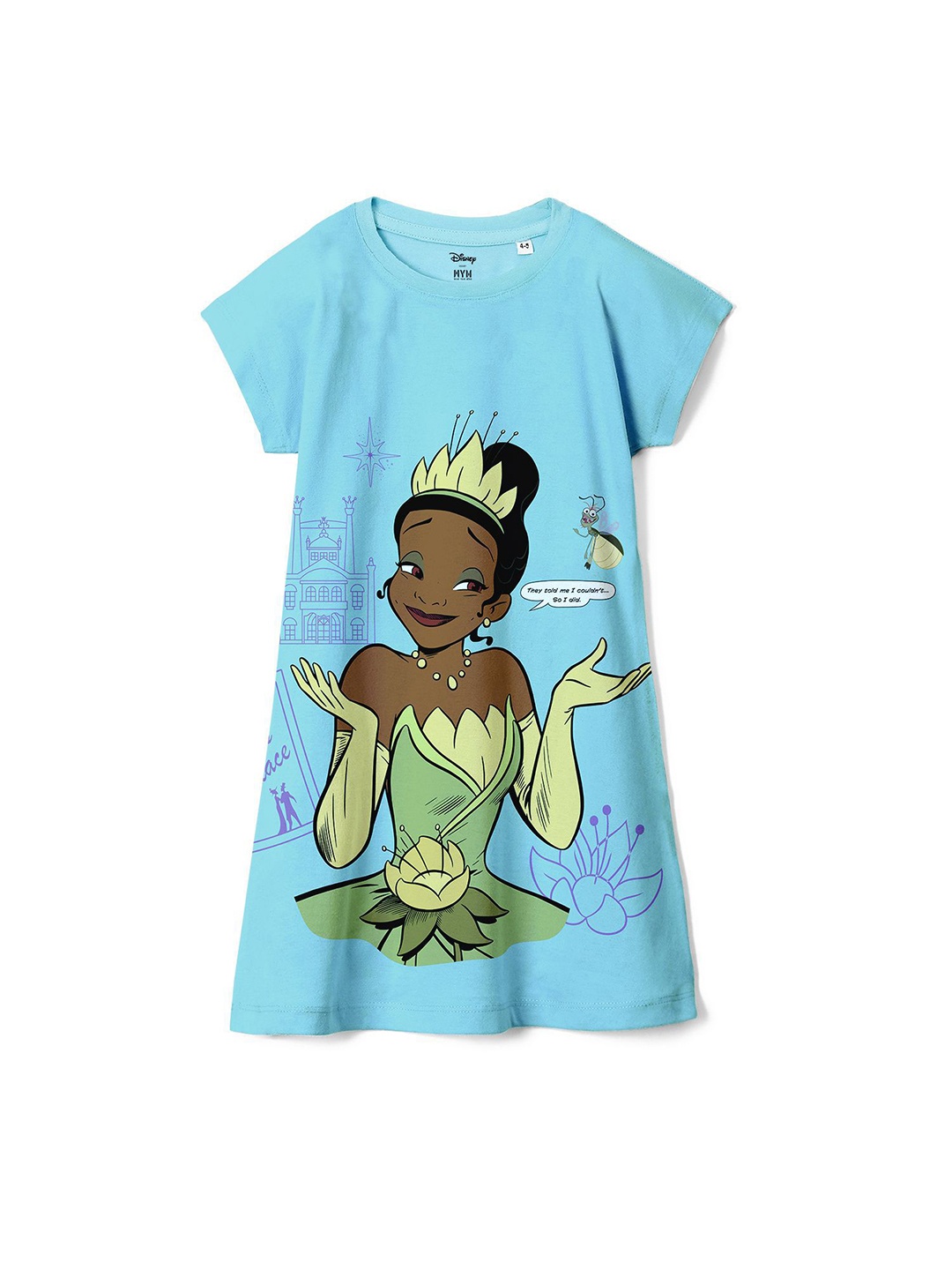 

Wear Your Mind Girls Printed A-Line Dress, Blue