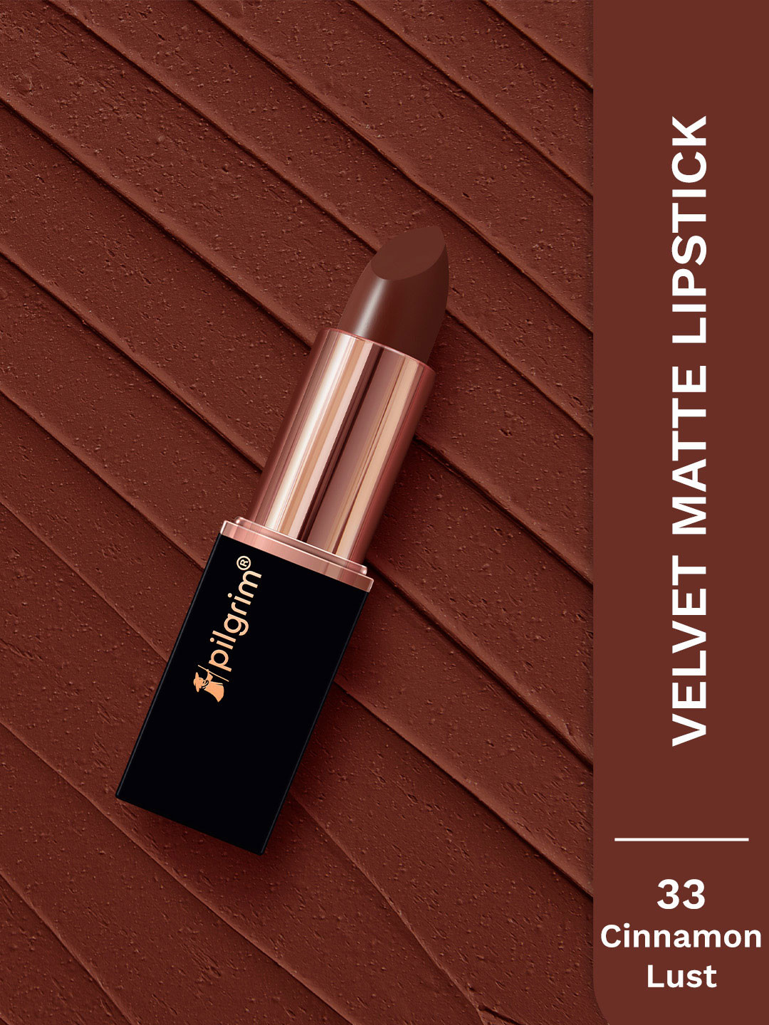 

Pilgrim Matte Bullet Intense Colour Transferproof & Smudgeproof Lipstick- Cinnamon Lust 33, Brown