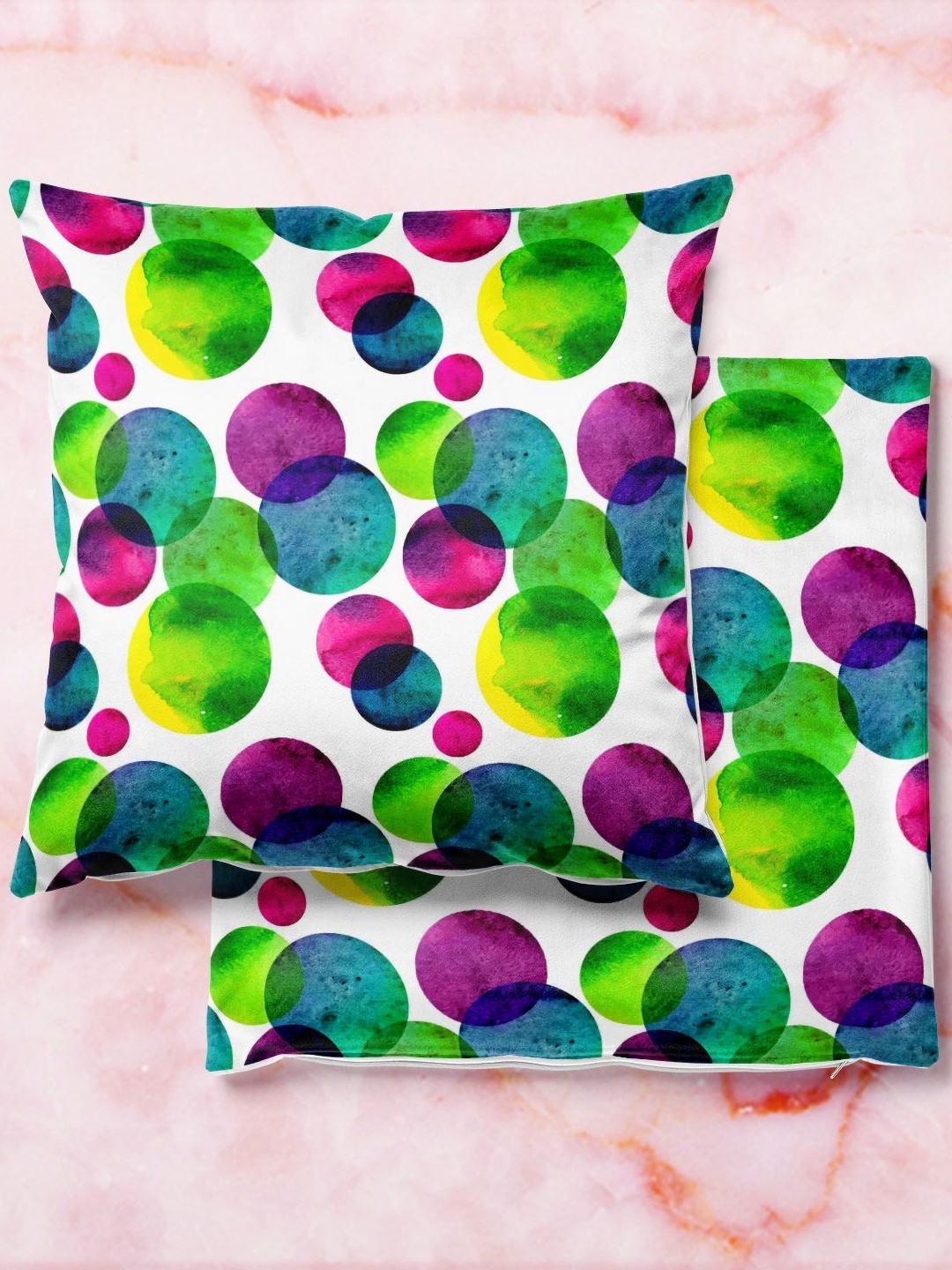 

ArtzFolio Multicoloured Set of 2 Velvet Square Cushion Covers, Multi